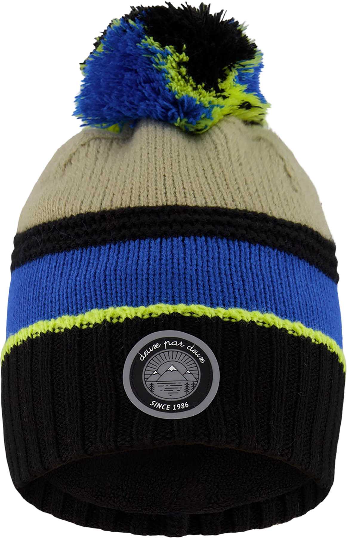 Product image for Lime Green Lined Knit Pompom Hat - Little Boy
