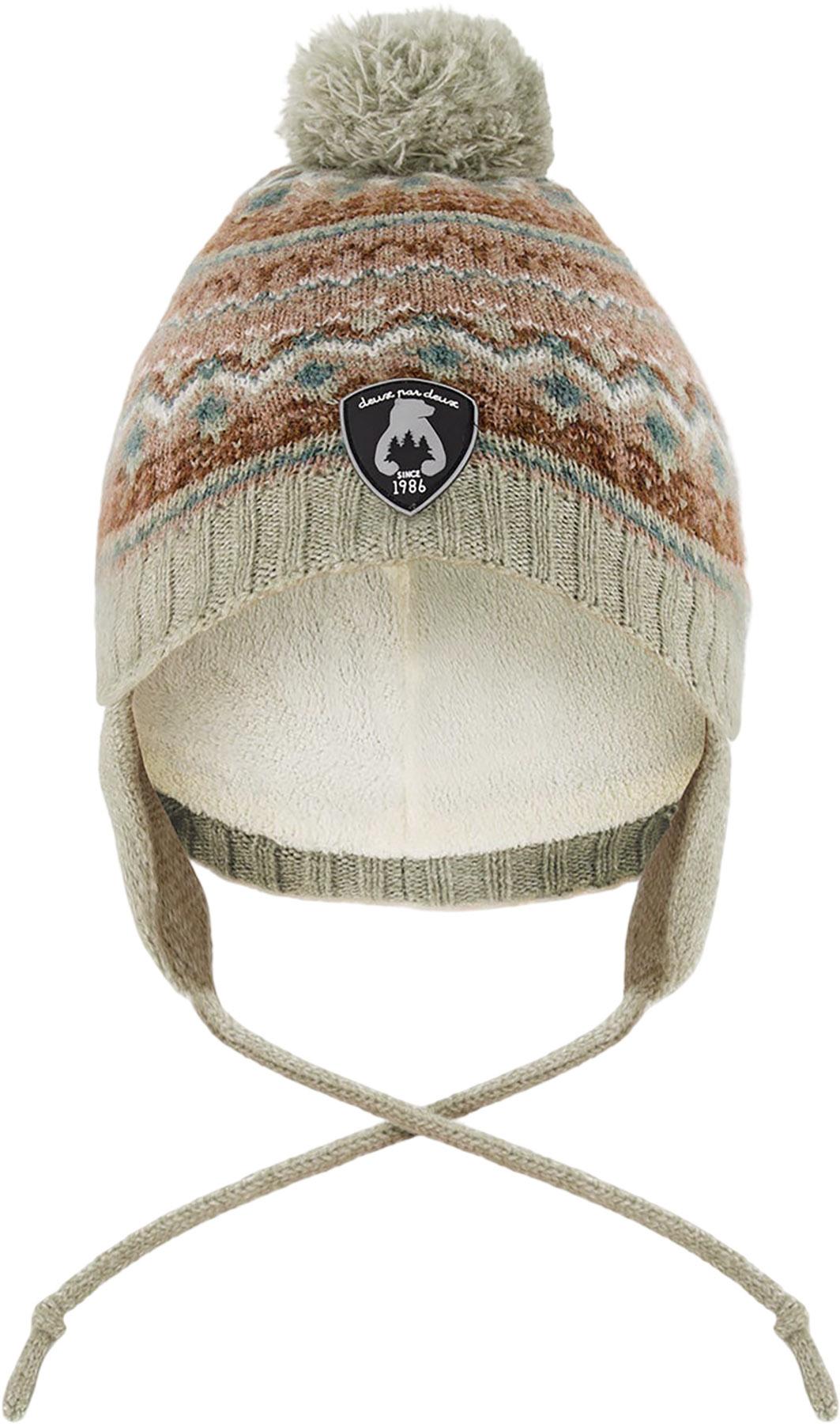 Product image for Lined Knit Pompom Hat with Ear Flaps - Baby