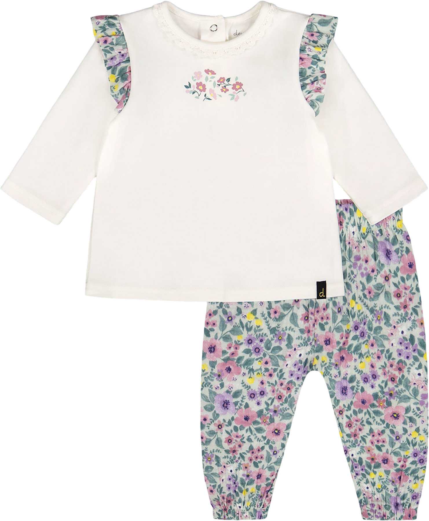 Product image for Organic Cotton Top and Muslin Pants Set - Baby Girl