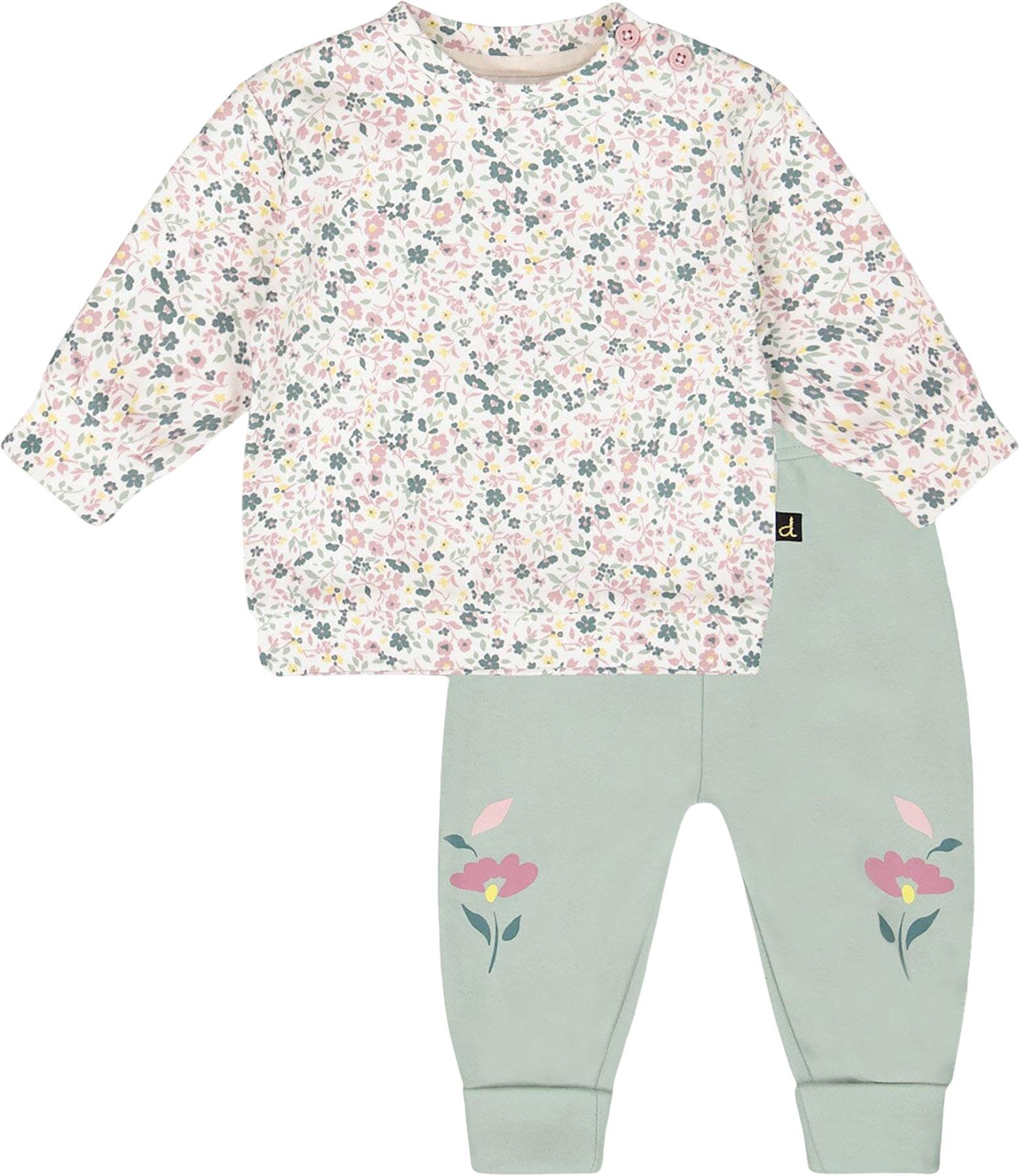 Product gallery image number 1 for product Organic Cotton Evolutive Pant and Long Sleeve Top Set - Baby Girl