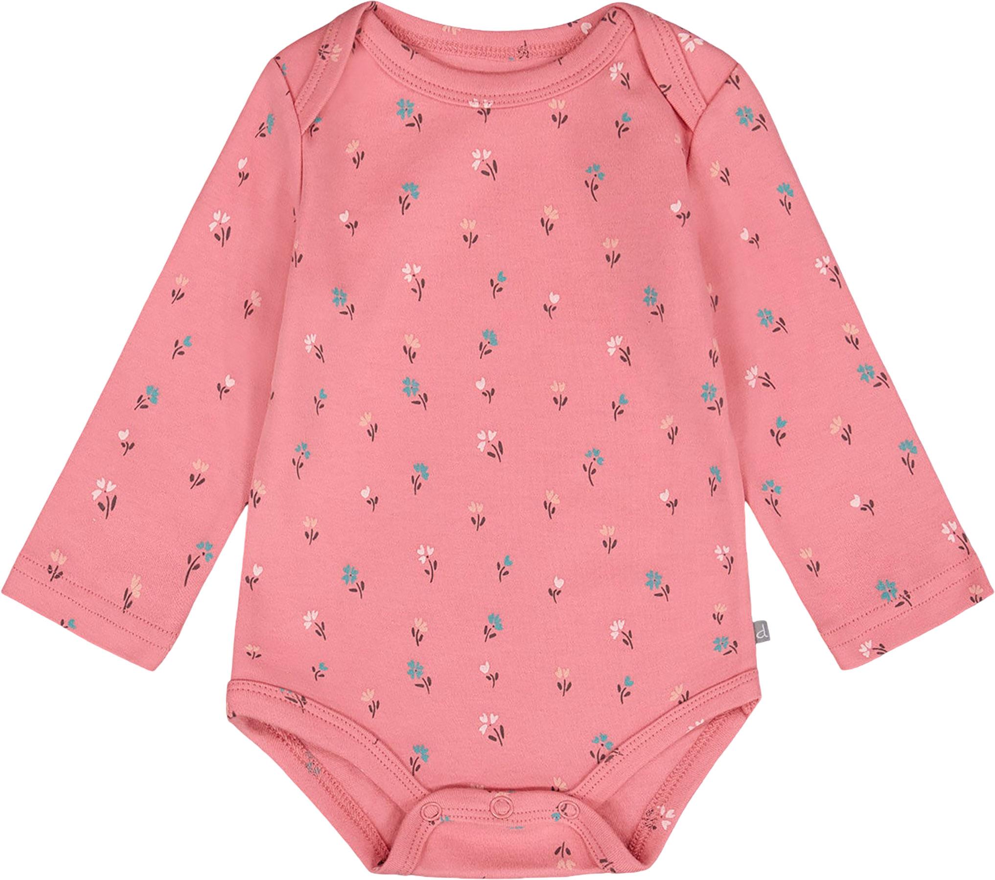 Product image for Organic Cotton Long Sleeve Romper - Baby Girl
