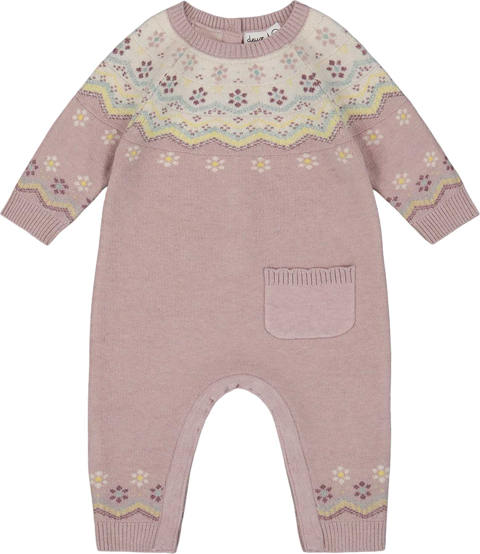 Product image for Jacquard Knitted Romper - Baby Girl