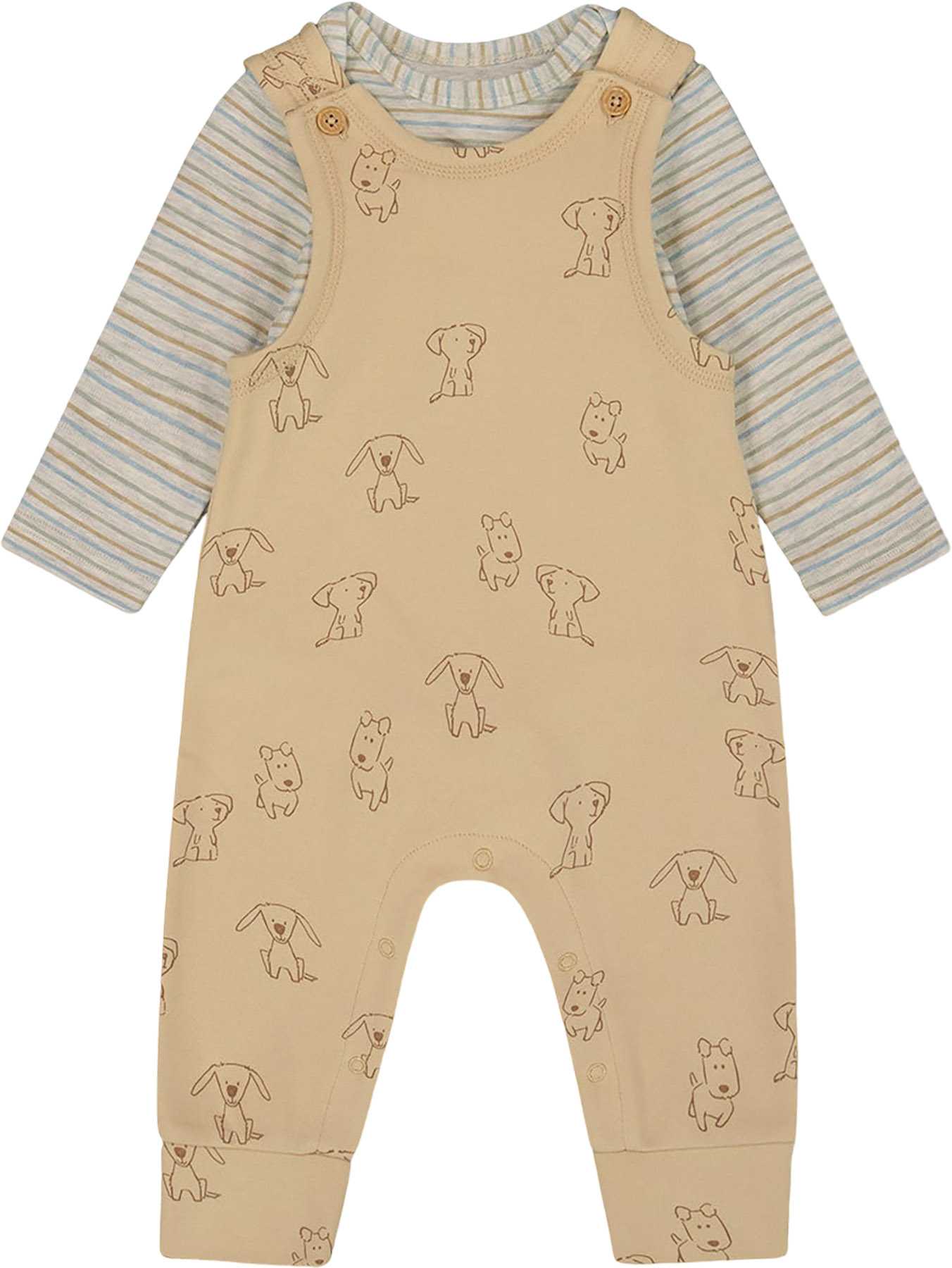Product image for Organic Cotton Onesie with Overall Set - Baby Boy