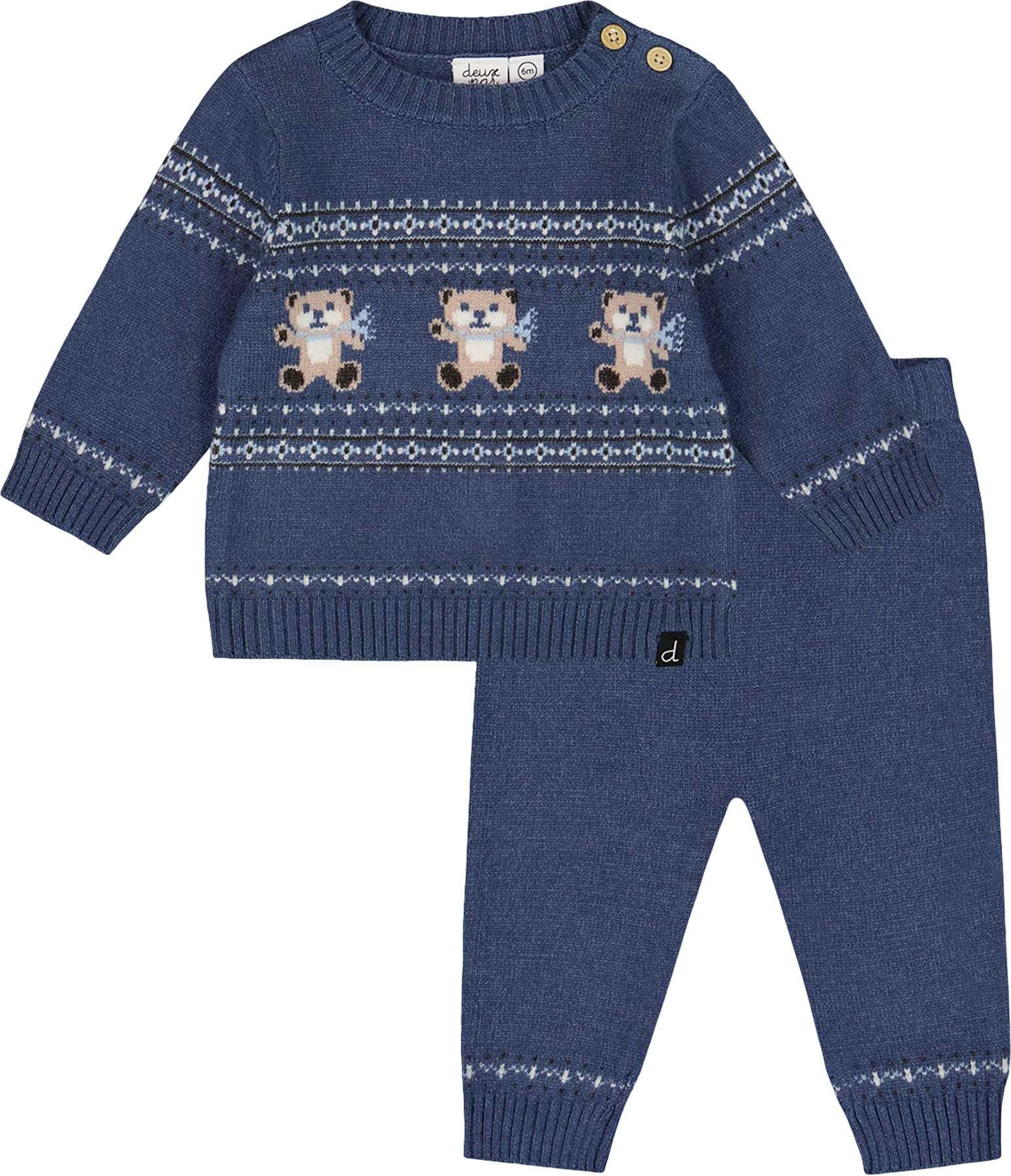Product image for Knitted Jacquard Sweater and Pant Set - Baby Boy
