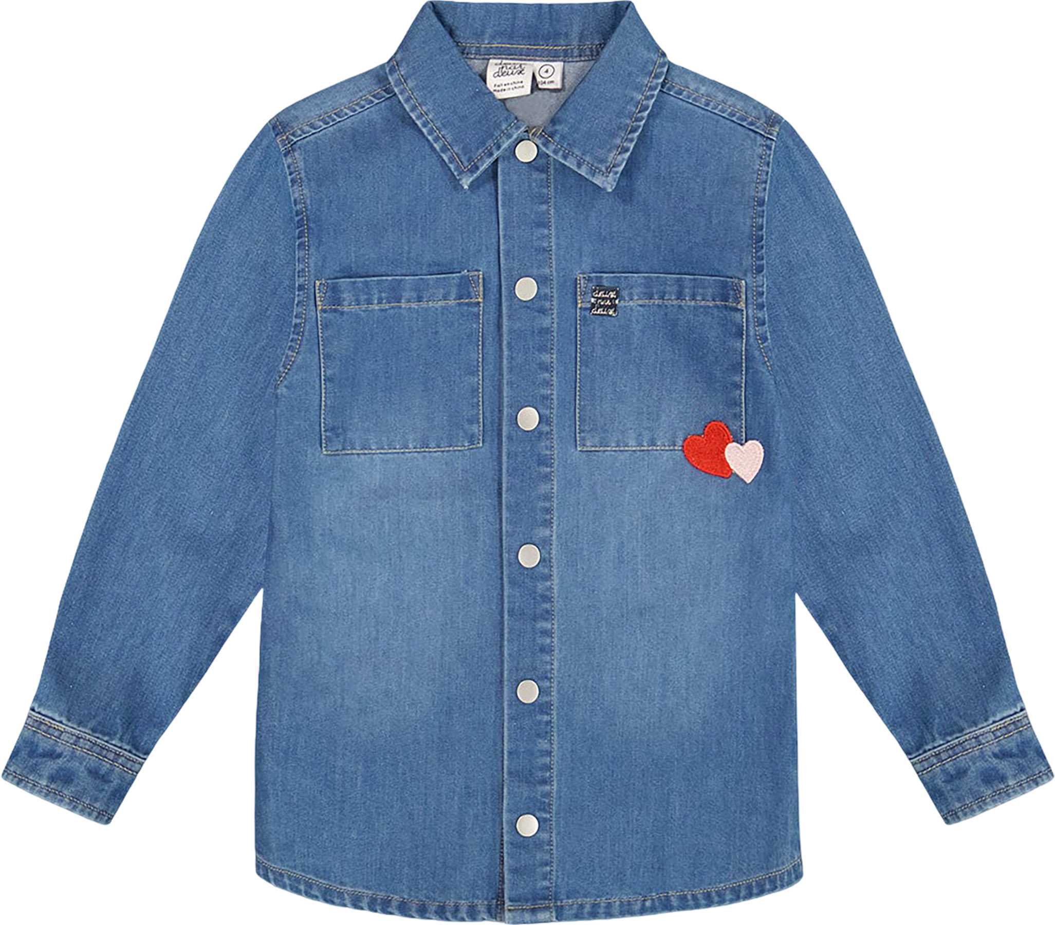 Product image for Shirt with Patch Pockets and Apple Patch - Little Girl