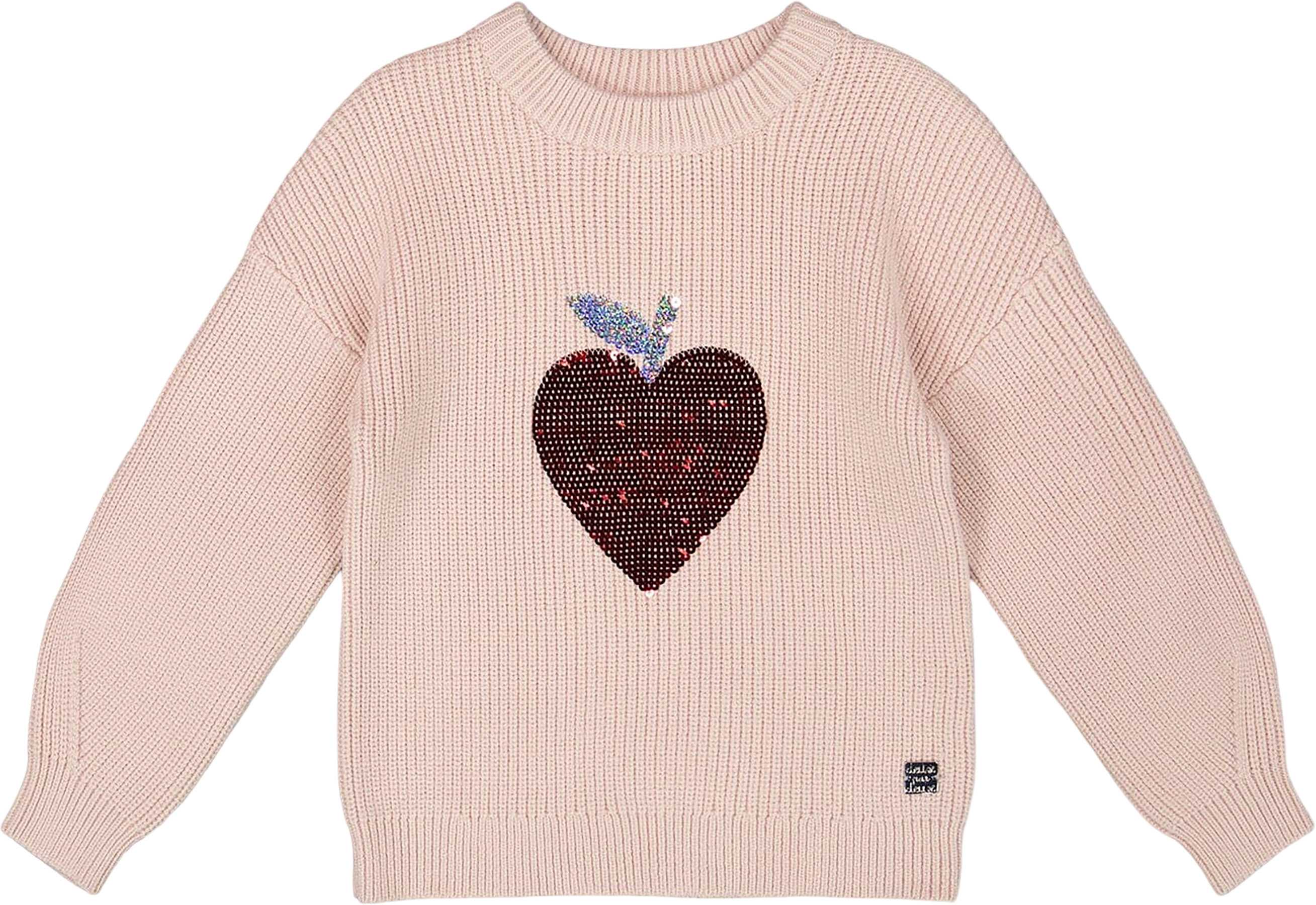 Product image for Knit Sweater with Sequin Heart - Little Girl