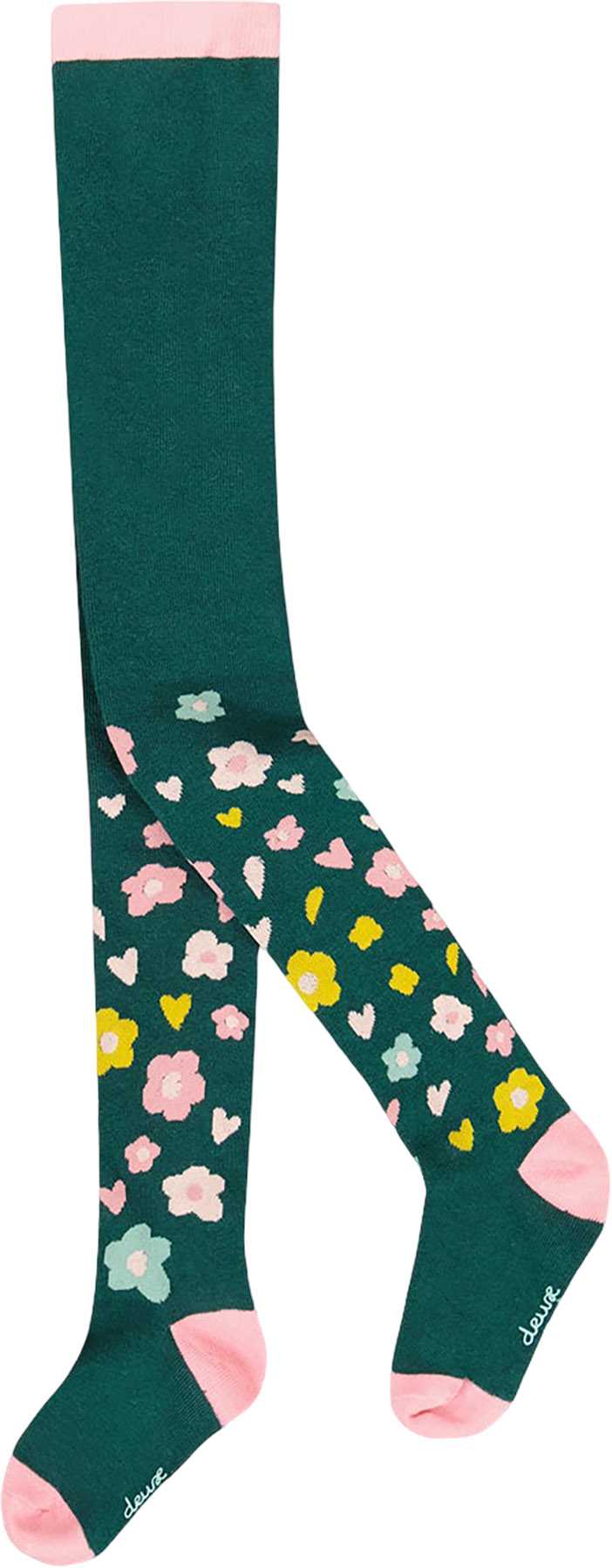 Product image for Knit Tights with Flower Motifs - Little Girl