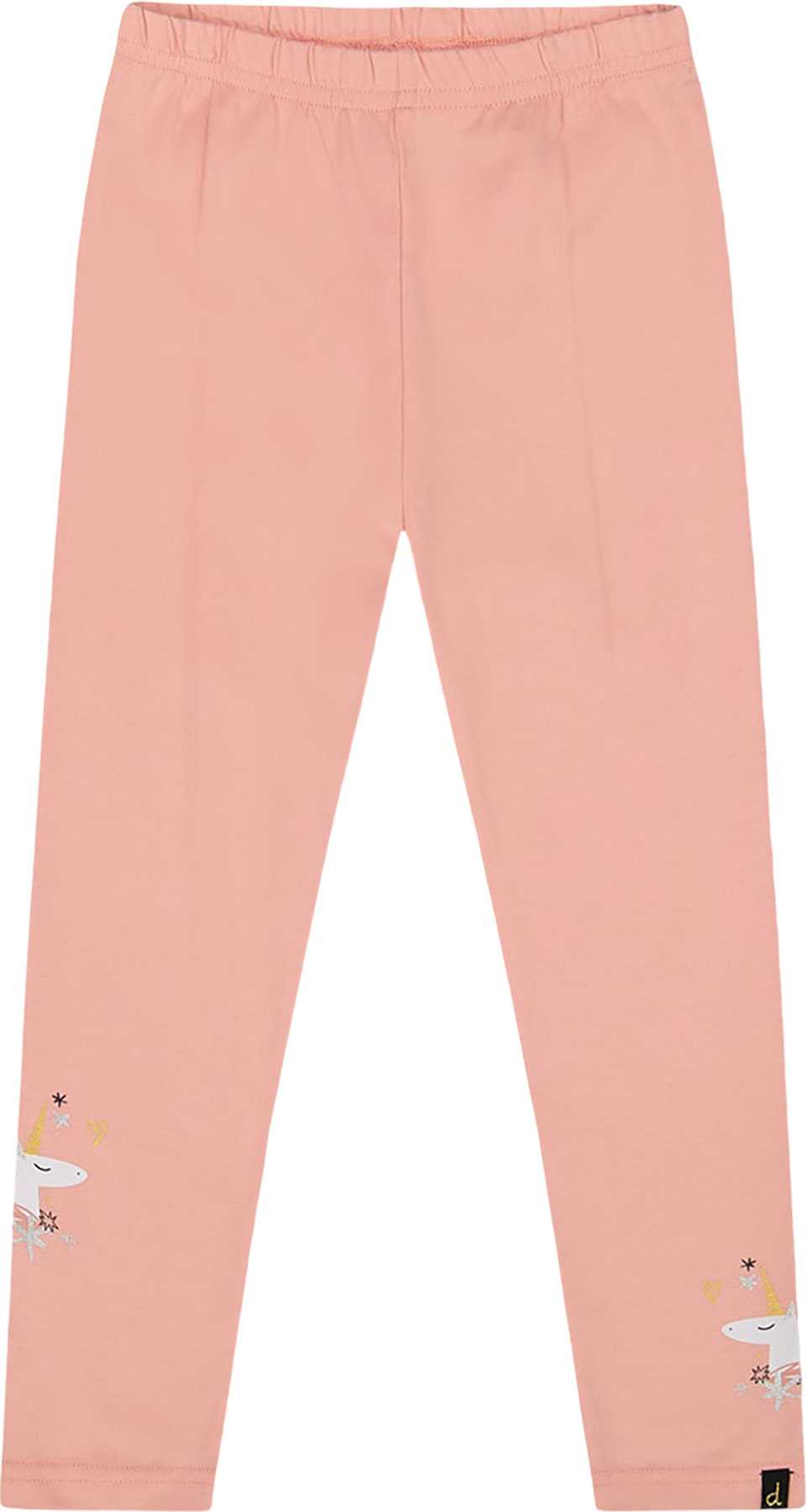 Product image for Pink With Hearts Organic Cotton Leggings - Little Girl