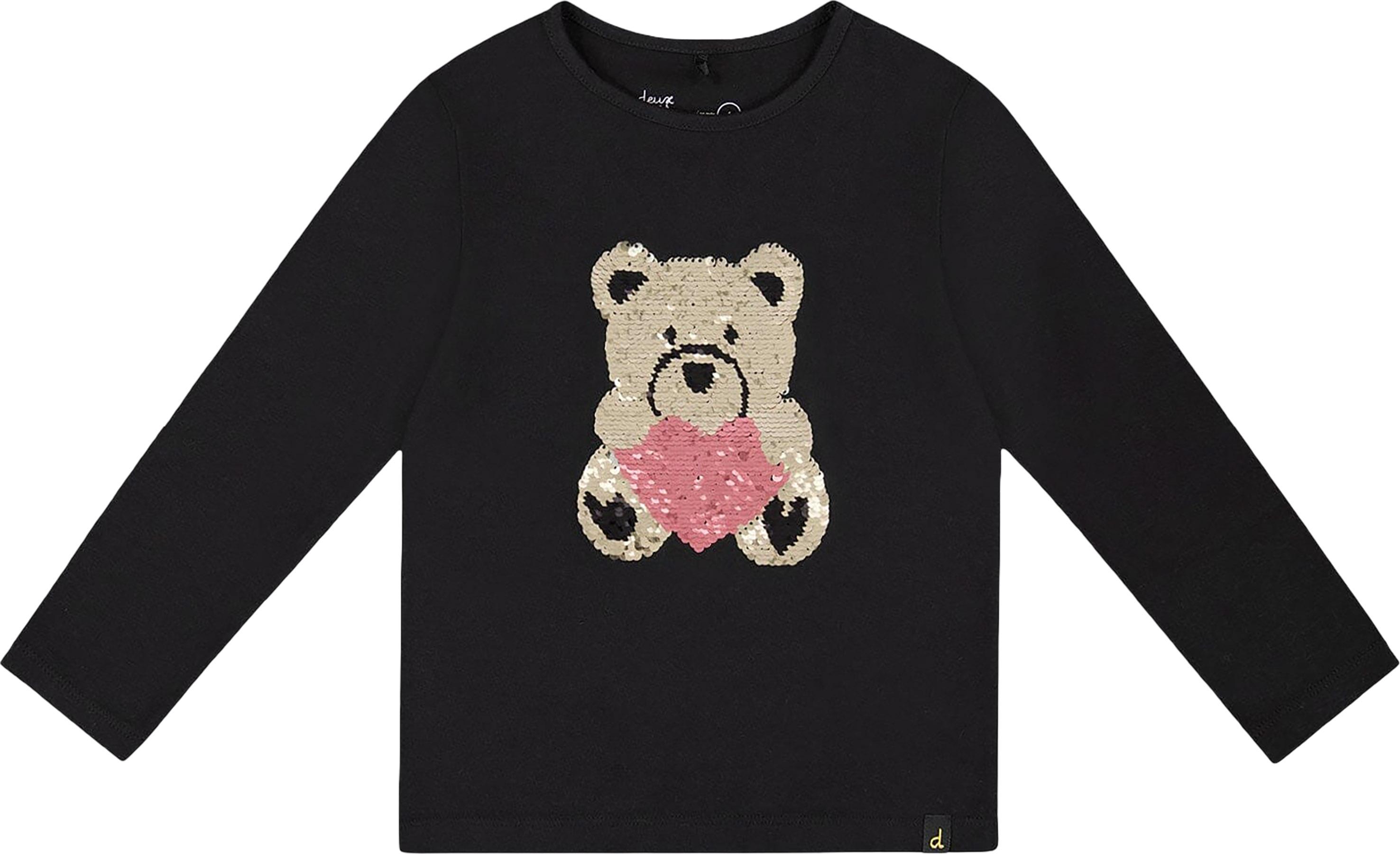 Product gallery image number 1 for product T-shirt en coton biologique Sequin Teddy Bear - Grande fille