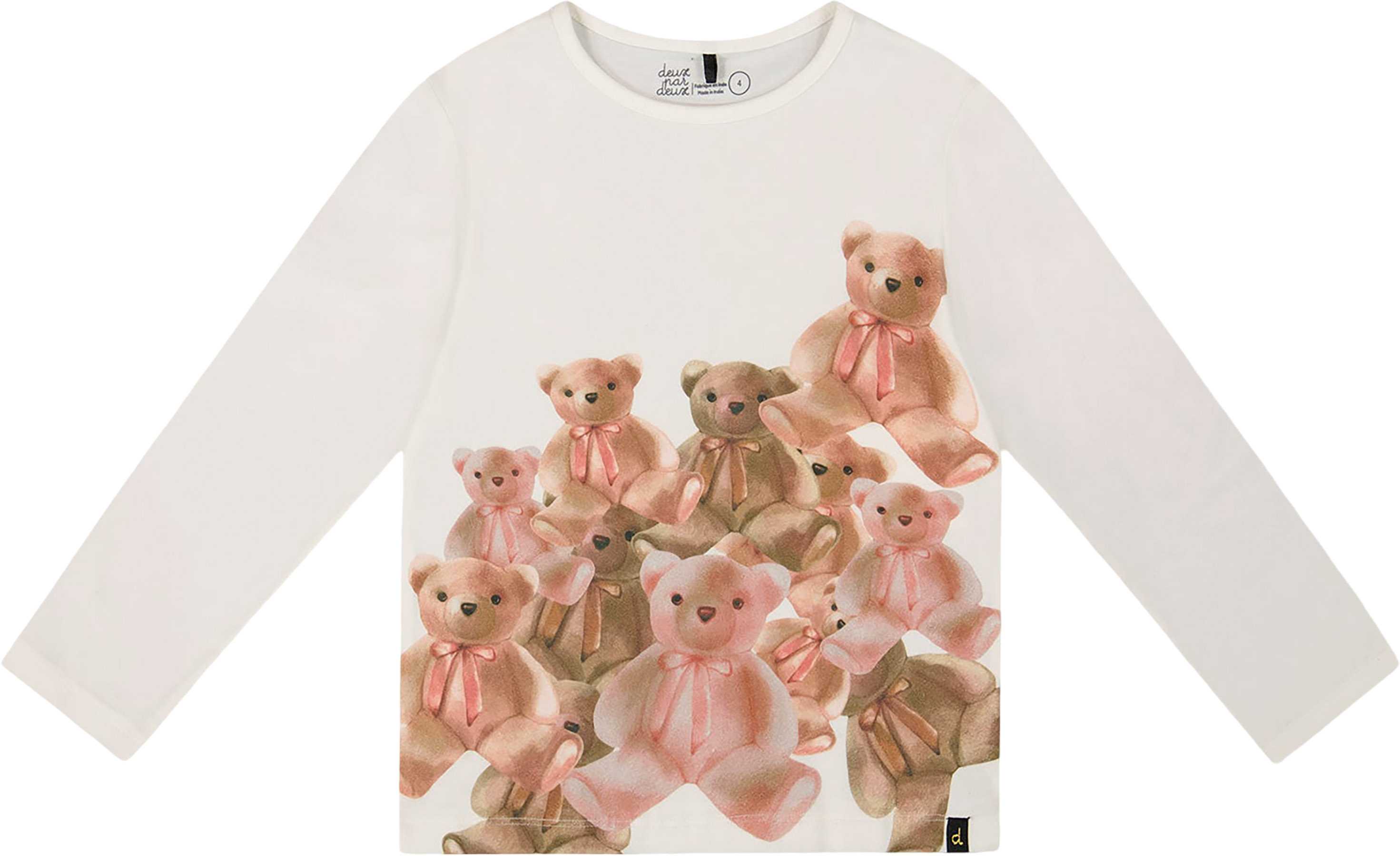 Product image for Sequin Teddy Bear Organic Cotton T-Shirt - Little Girl