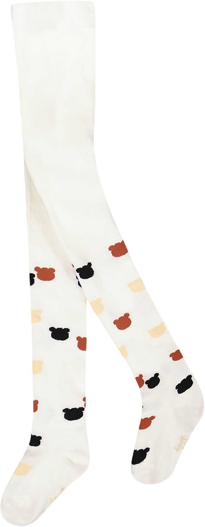 Product image for Knit Tights with Teddy Bear Pattern - Little Girl