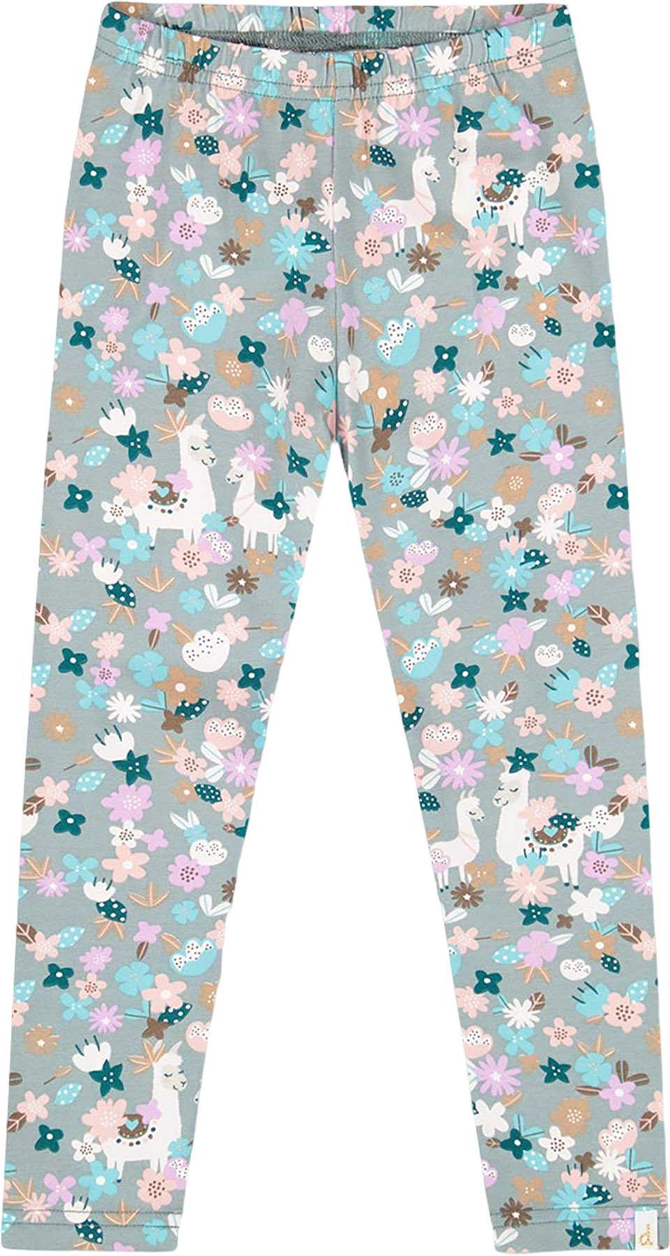 Product image for Blue Llama Print Organic Cotton Leggings - Big Girl