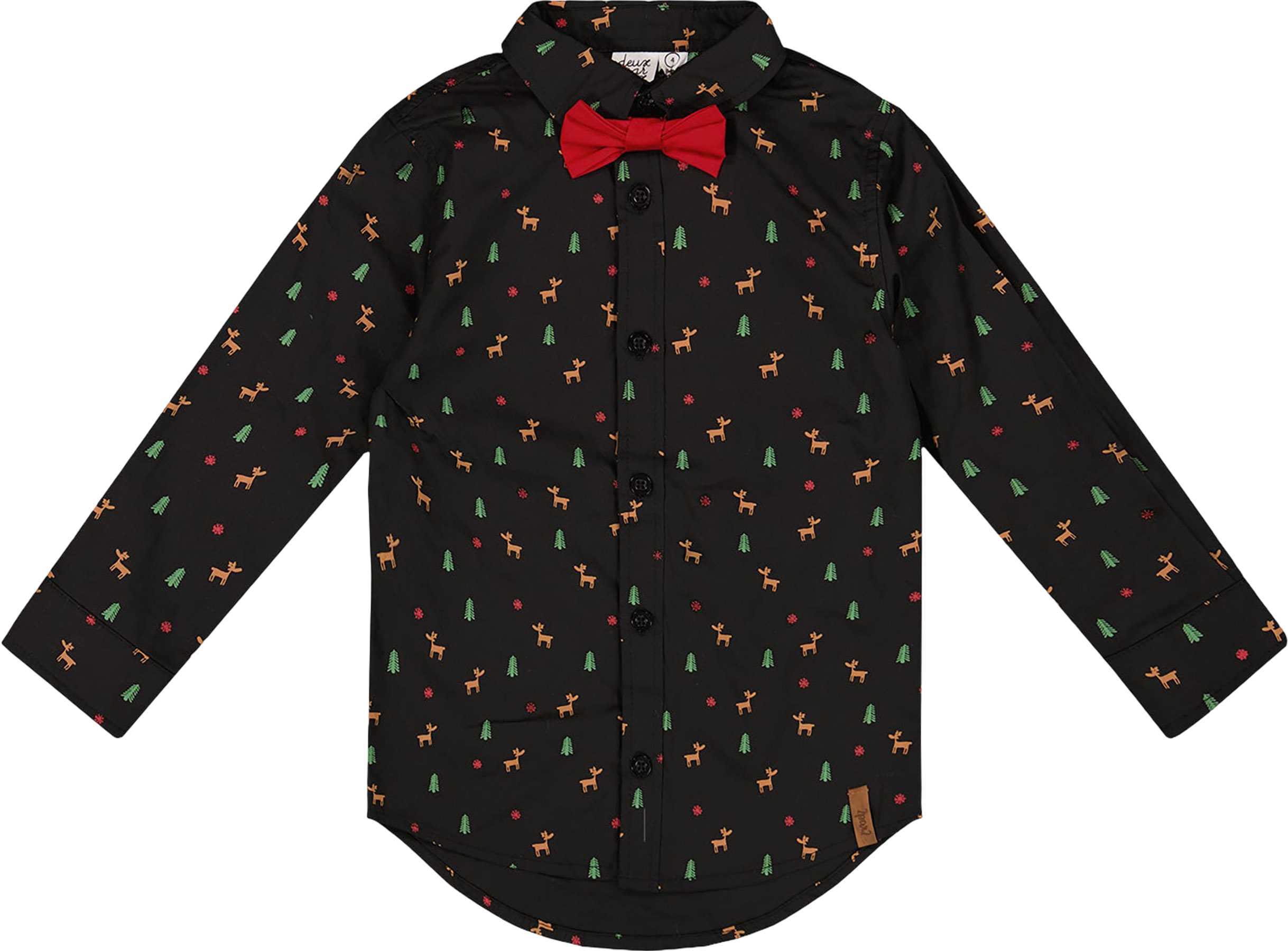 Product image for Printed Poplin Shirt with Bow Tie - Baby Boy