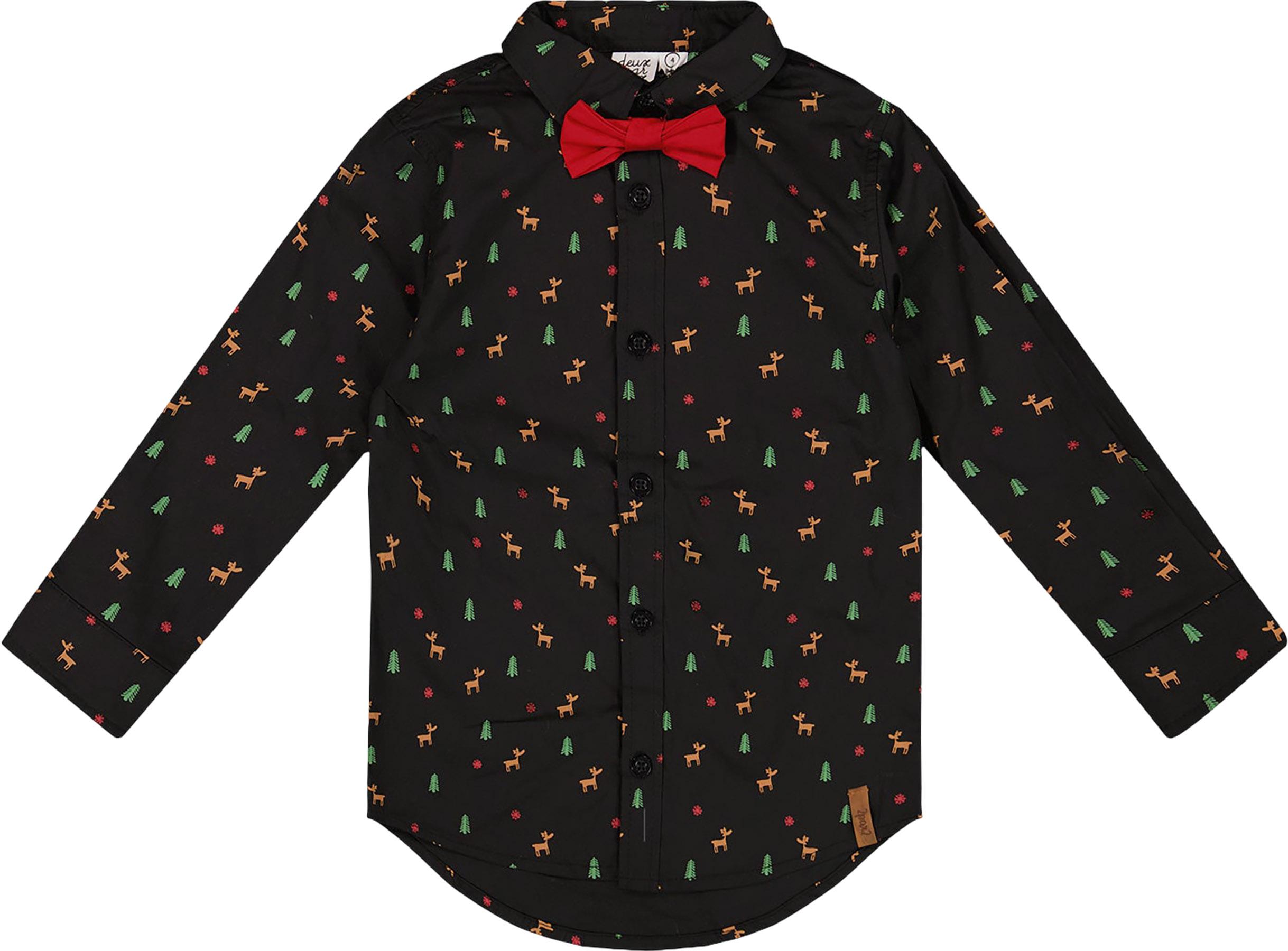 Product gallery image number 1 for product Printed Poplin Shirt with Bow Tie - Big Boy