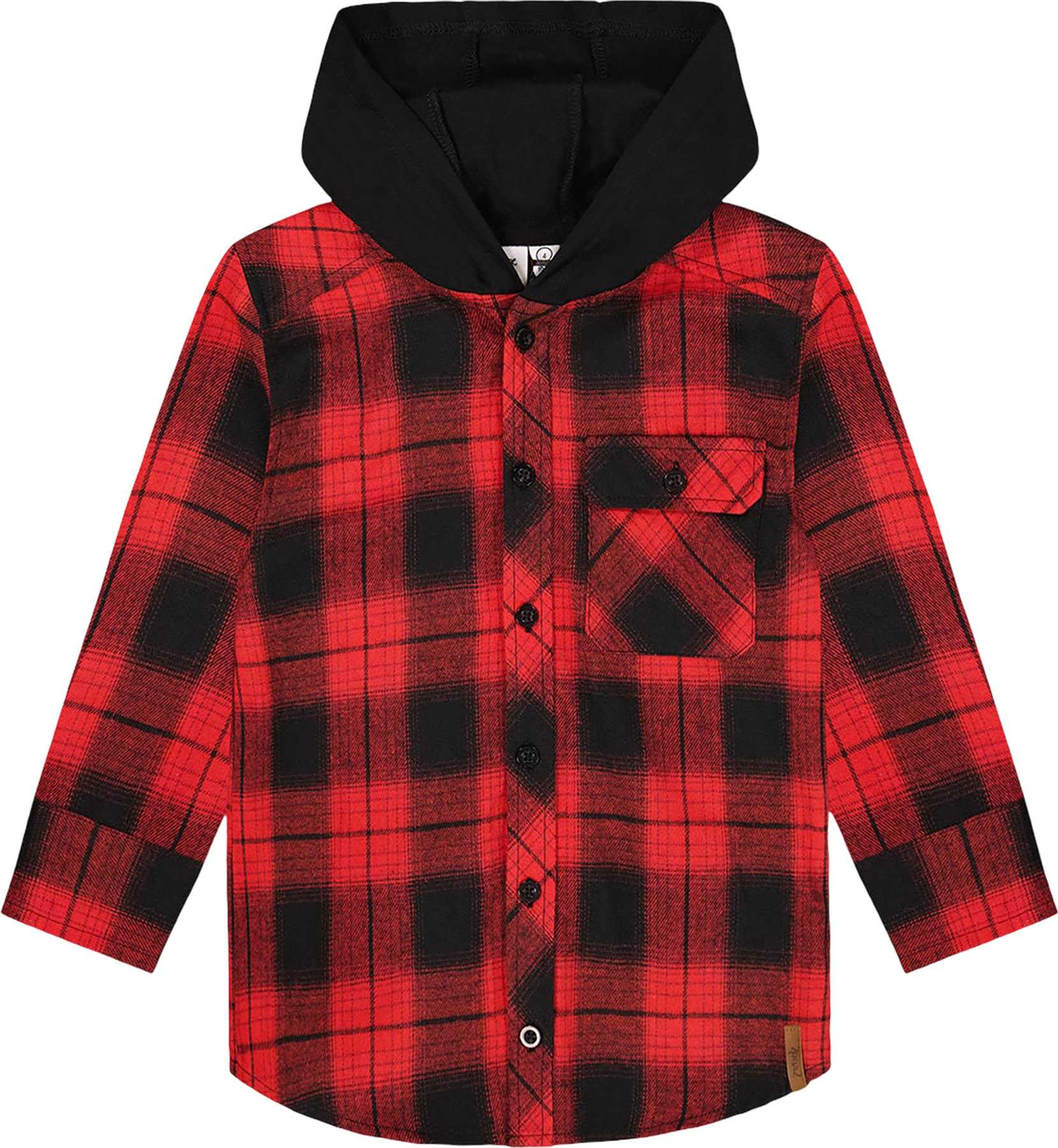 Product image for Plaid Flannel Shirt with Hoodie - Big Boy