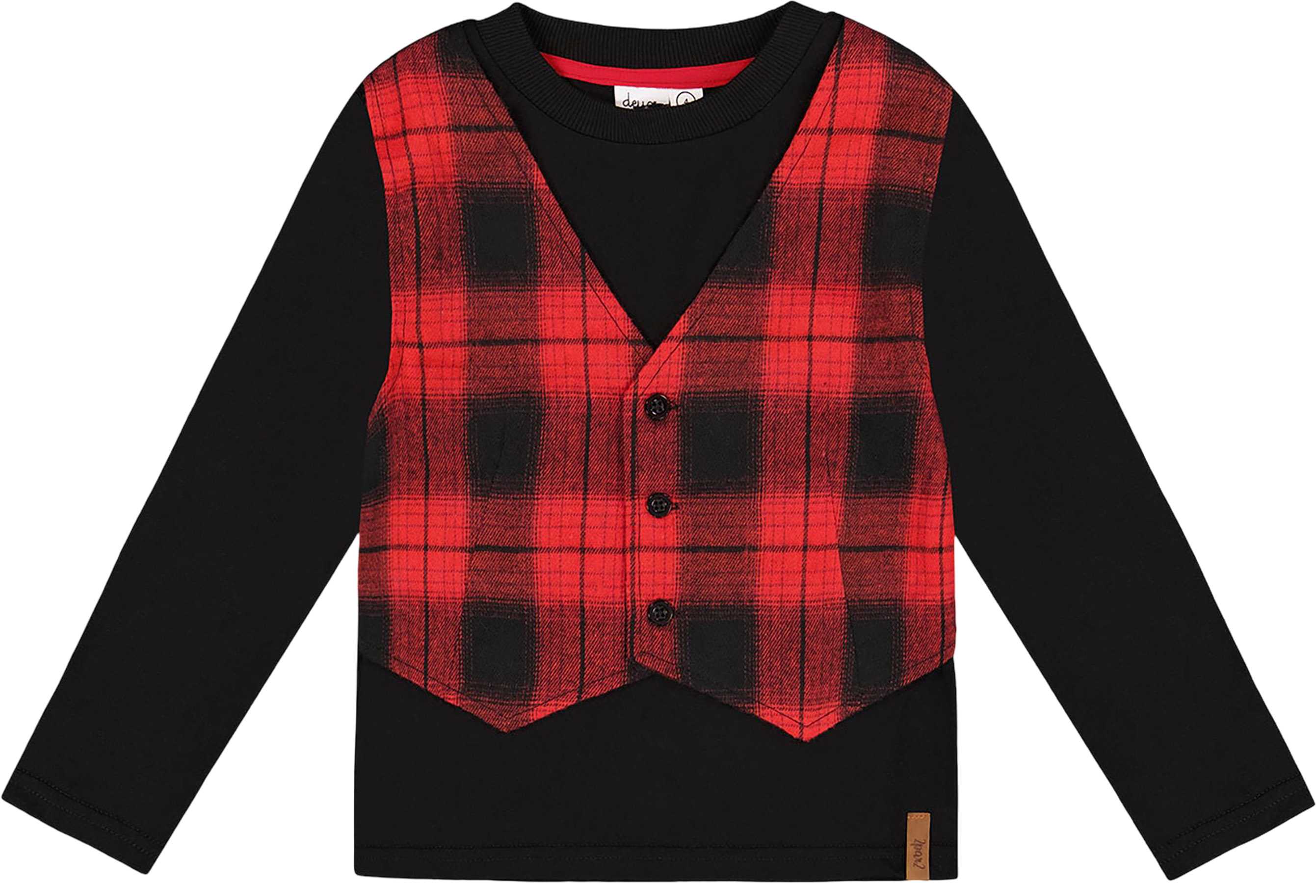 Product image for T-Shirt with Plaid Vest - Little Boy