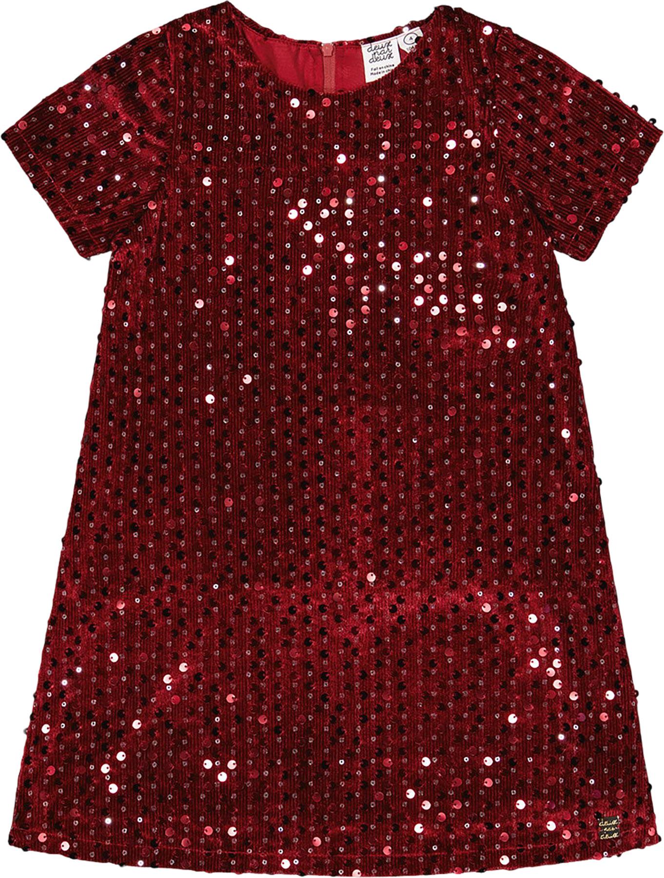 Product gallery image number 1 for product Velvet Short Sleeve Dress - Little Girl