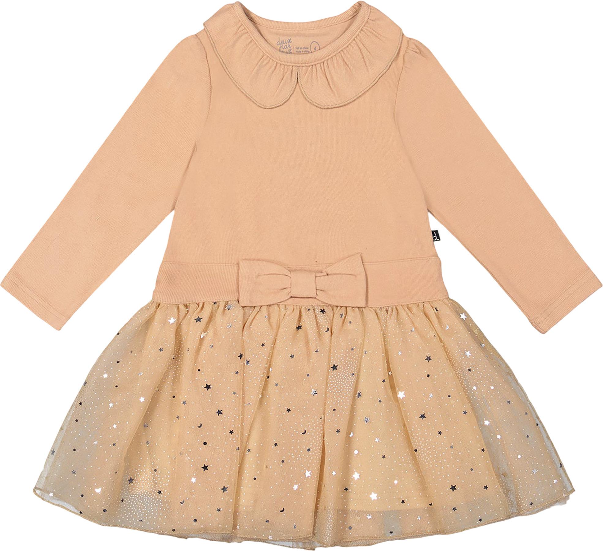 Product image for Bi-Material Dress with Glittering Skirt - Big Girl