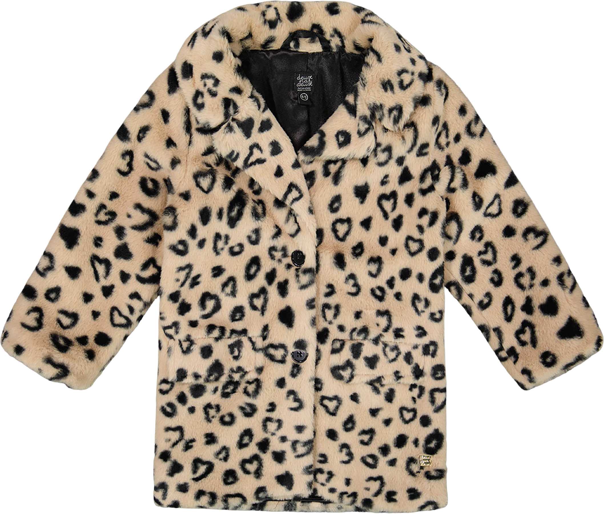 Product image for Printed Fake Fur Long Coat - Big Girl