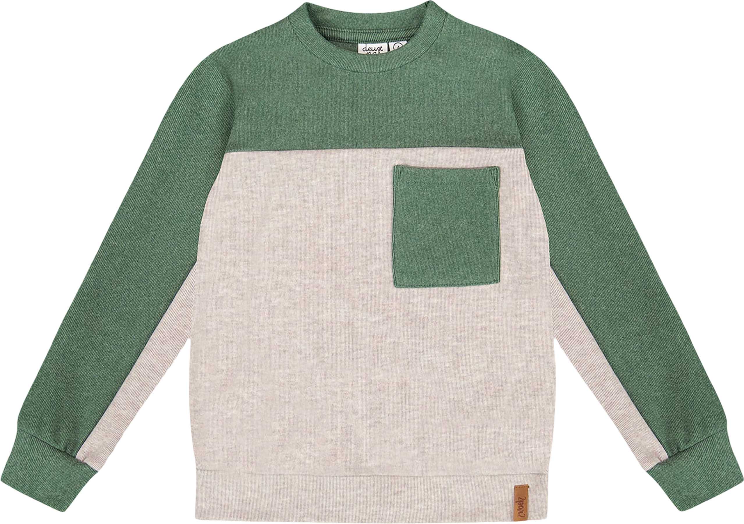 Image de produit pour Haut à manches longues en jersey brossé ultra-doux à blocs de couleur - Petit garçon