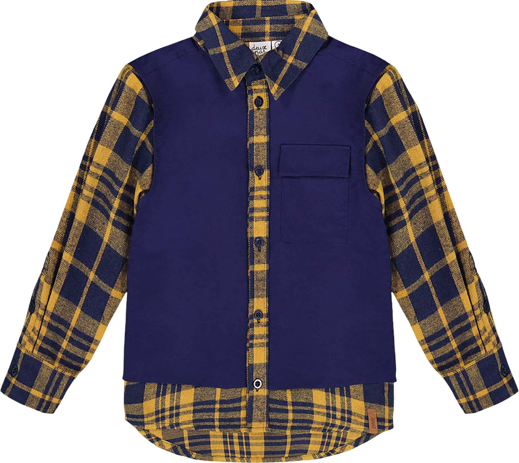 Product image for Long Sleeve Plaid Flannel Shirt with Solid Vest - Little Boy