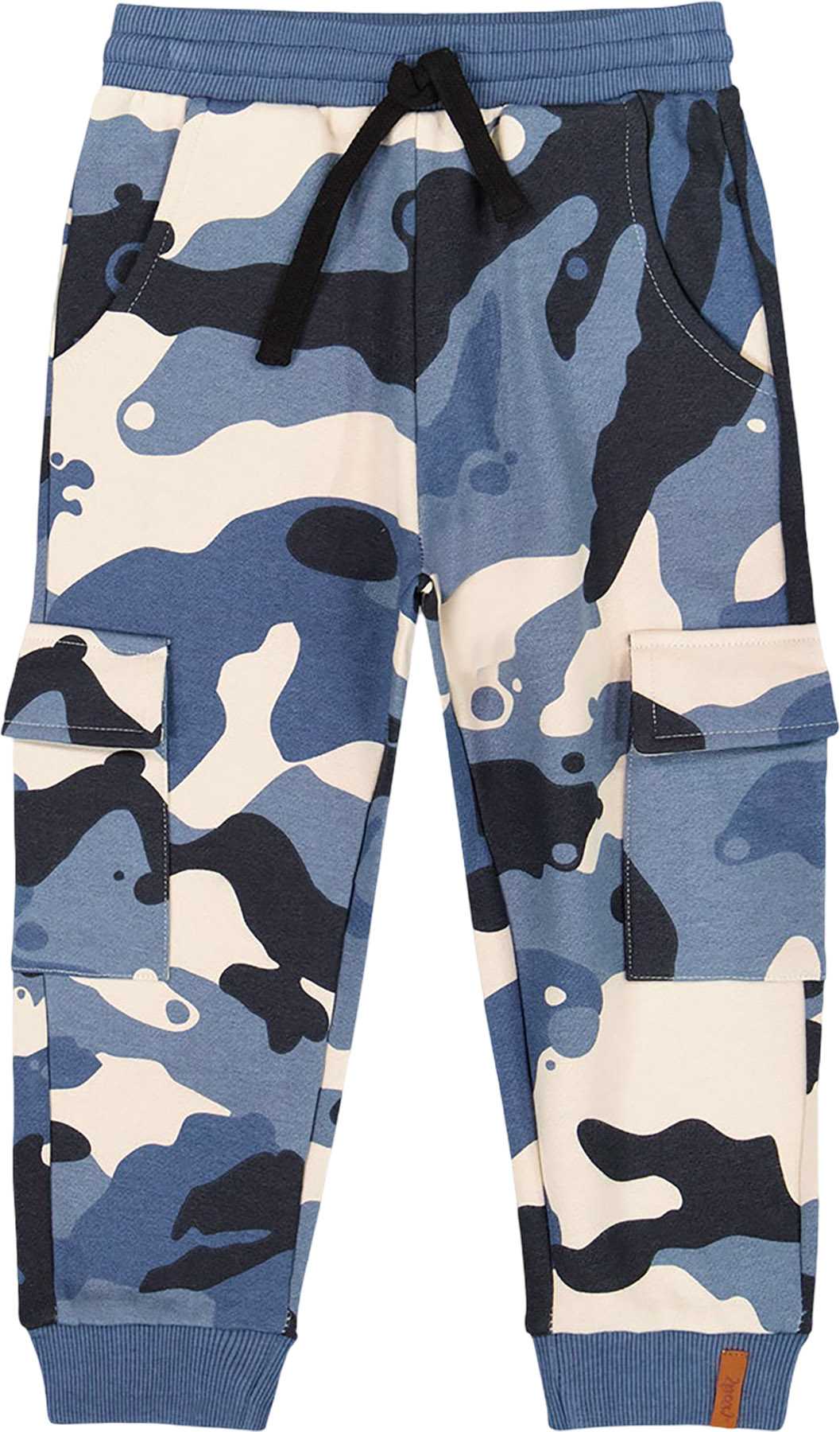 Image de produit pour Pantalon de survêtement en molleton avec poches cargo Bleu Camouflage - Petit garçon