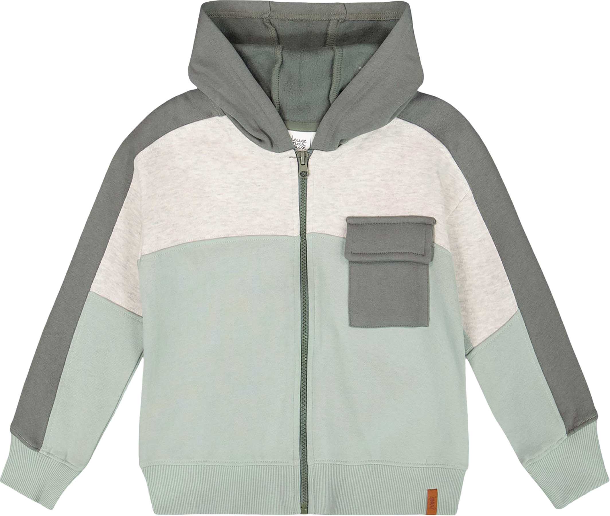 Product image for Full Zip Fleece Color Block Sweatshirt - Little Boy
