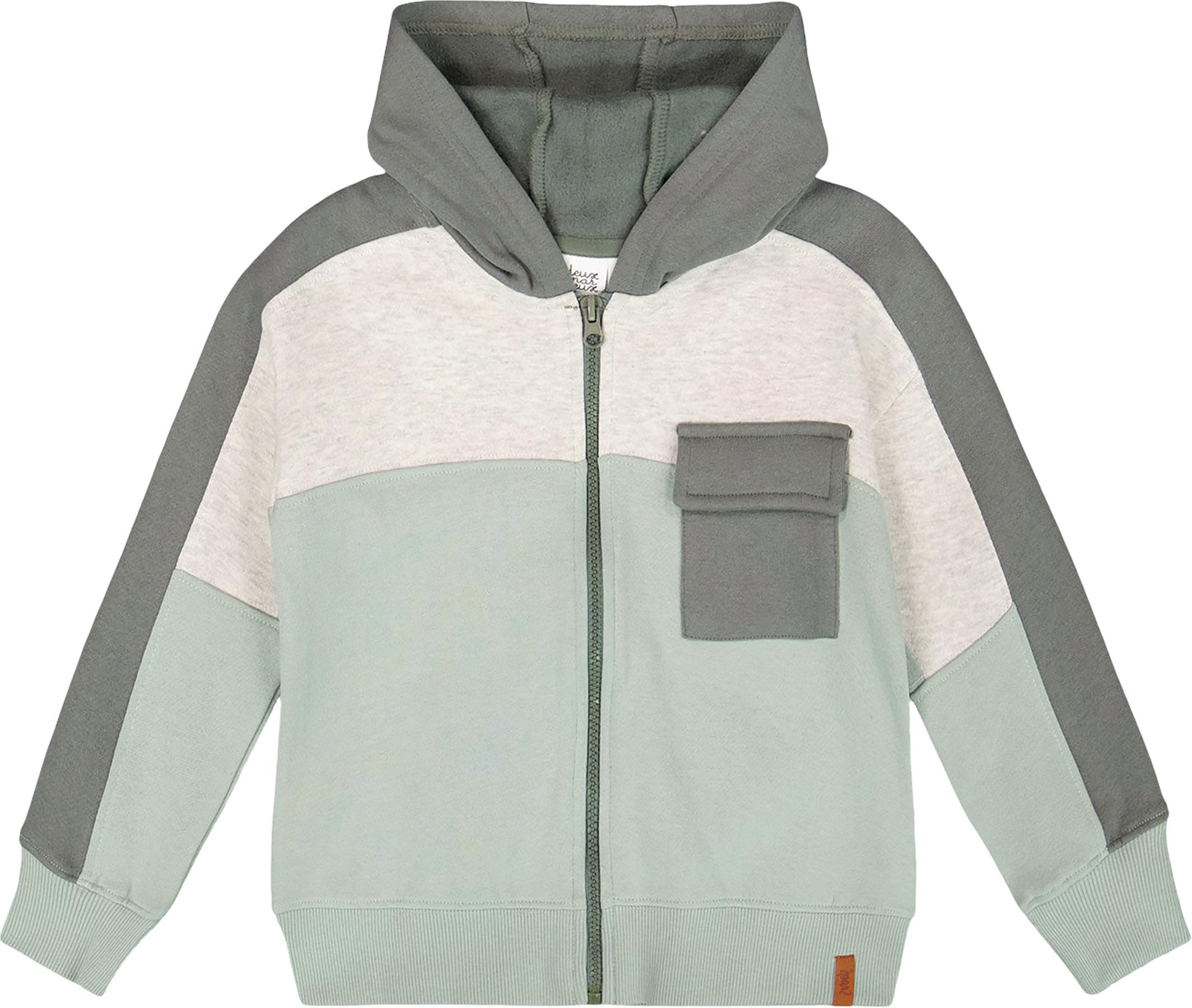 Product gallery image number 1 for product Full Zip Fleece Color Block Sweatshirt - Little Boy