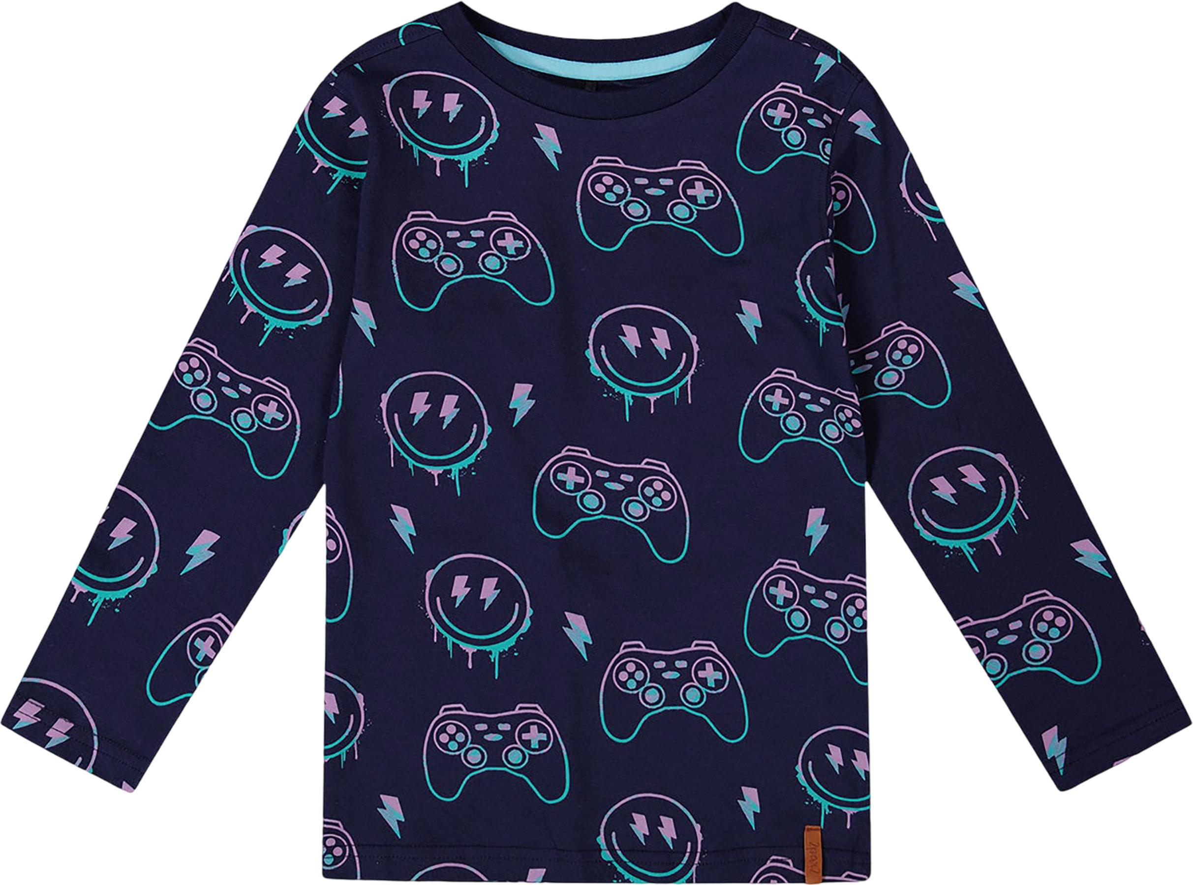 Product image for Long Sleeve Organic Cotton Allover Print T-Shirt - Little Boy