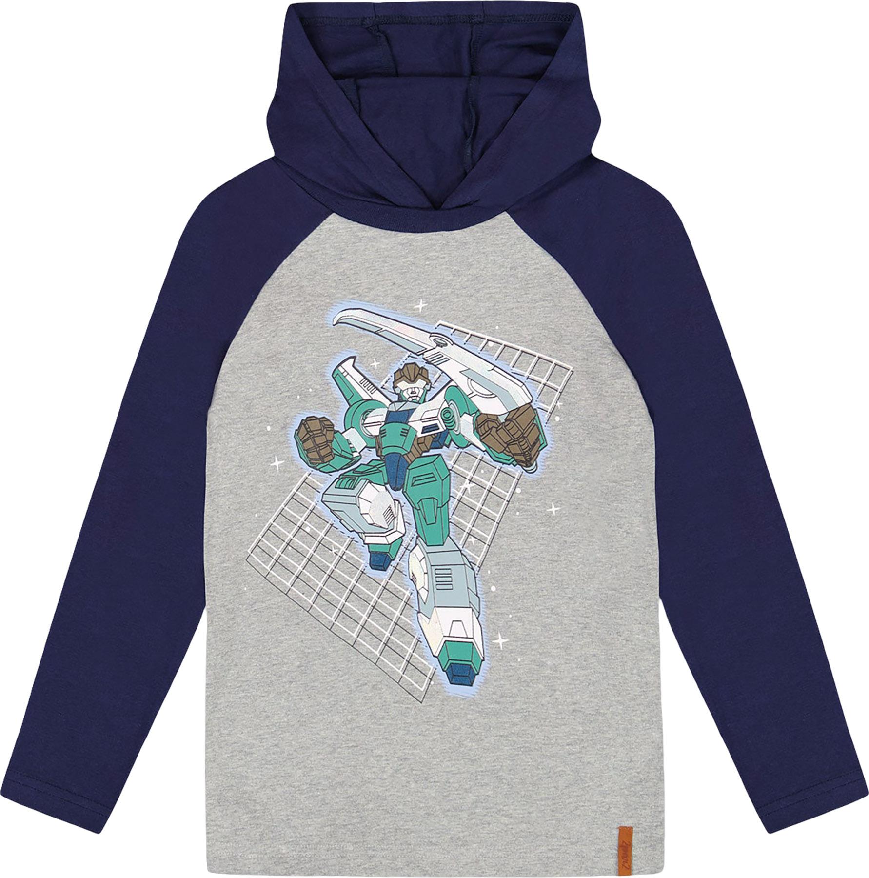 Product gallery image number 1 for product Organic Cotton Jersey Hooded Raglan Sleeve T-Shirt - Little Boy