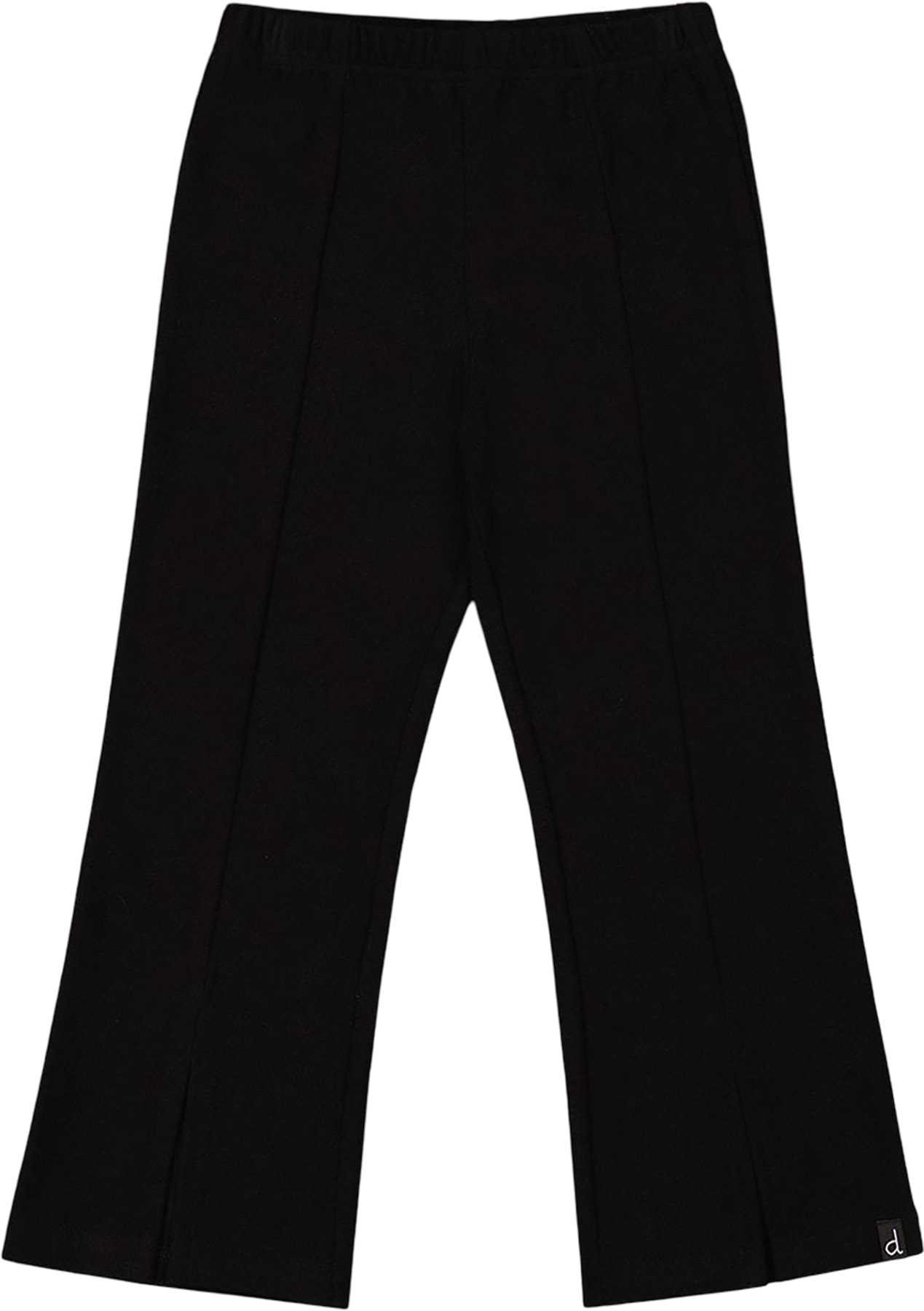 Product image for Ribbed Leggings Bootleg with Slit Black - Little Girl