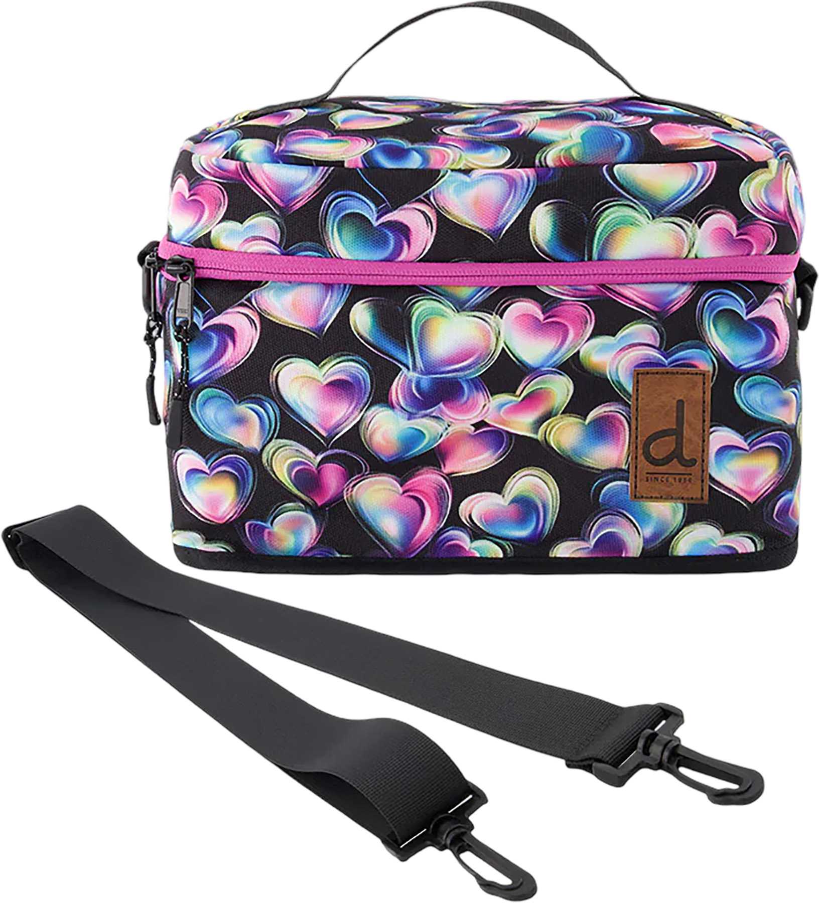 Black Printed With Hearts