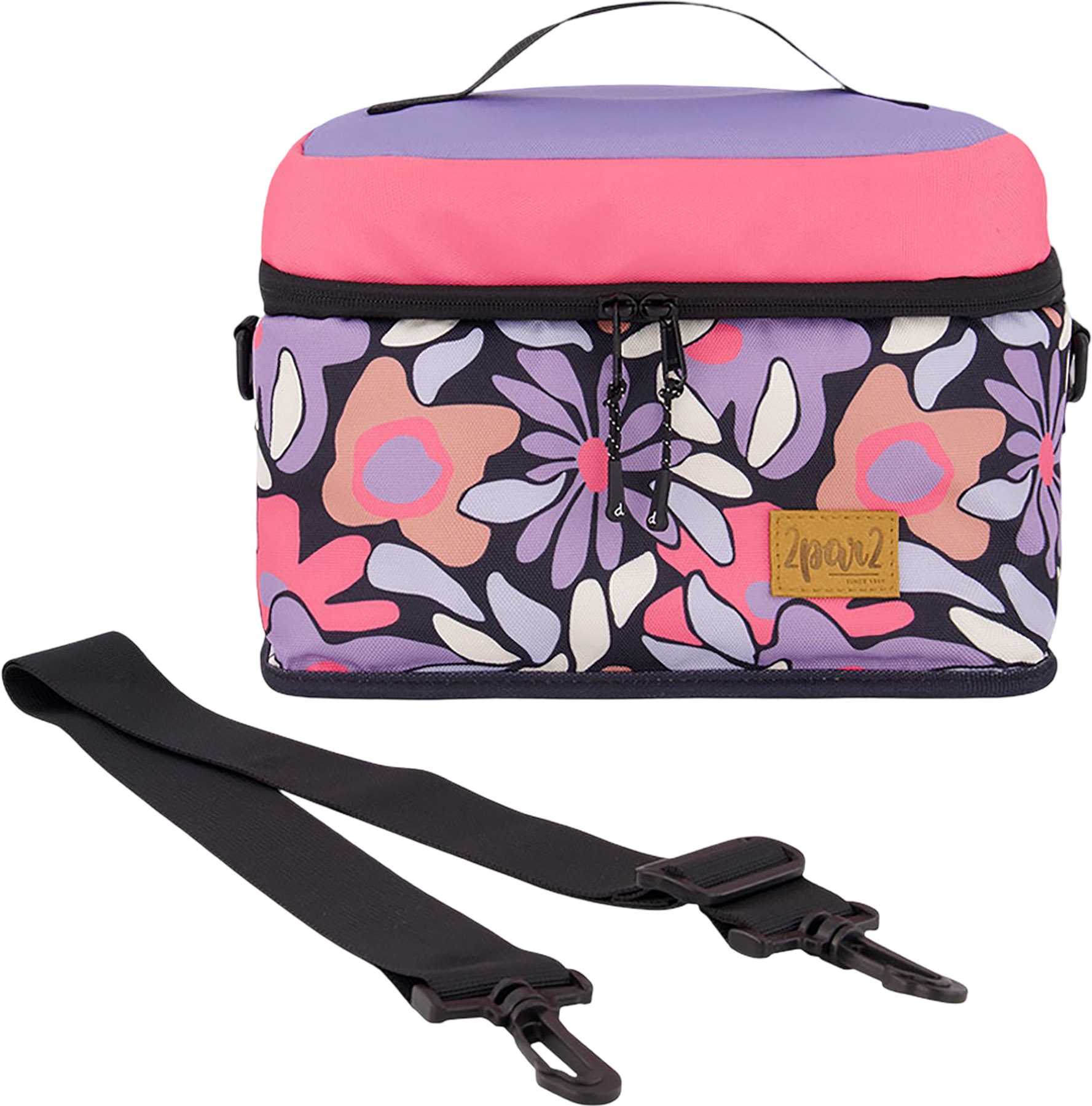 Black Retro Flower Print
