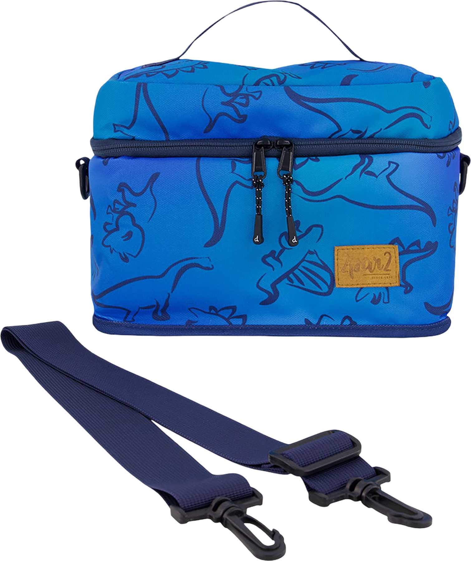 Blue Gradient Dinosaur Print