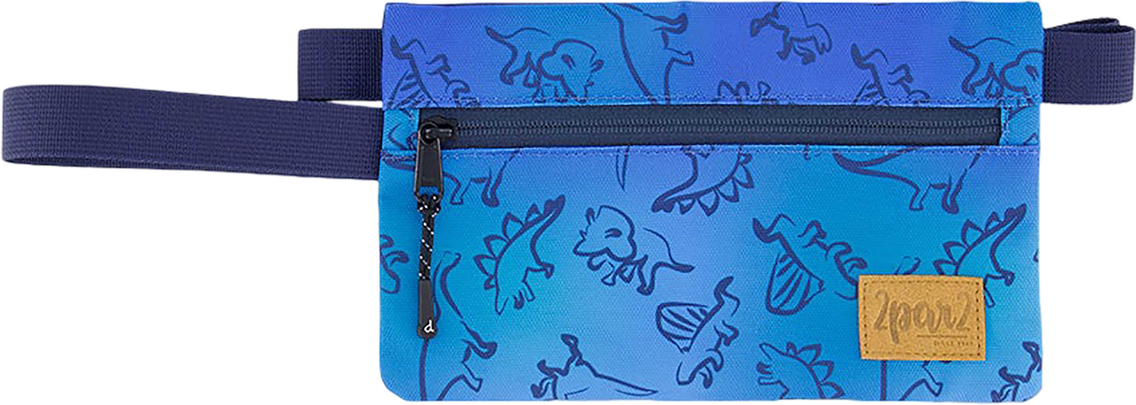 Blue Gradient Dinosaur Print