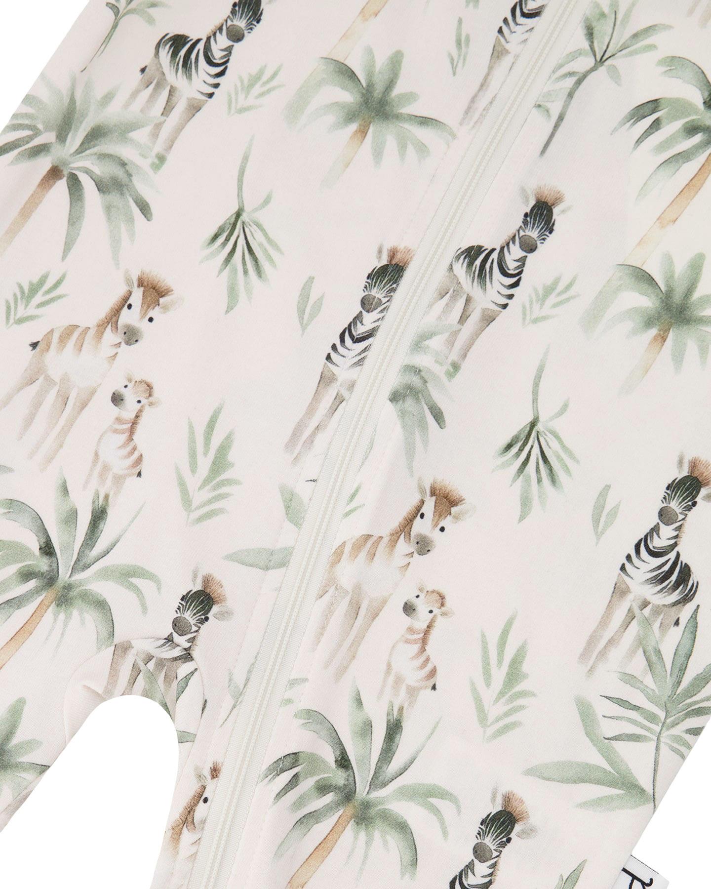 Product gallery image number 3 for product Printed Organic Cotton Jersey One-Piece Pyjama - Baby Girl