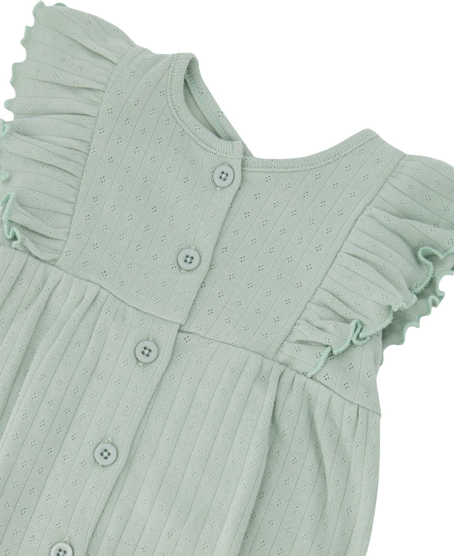 Product gallery image number 3 for product Organic Cotton Jersey Romper with Frills - Baby Girl