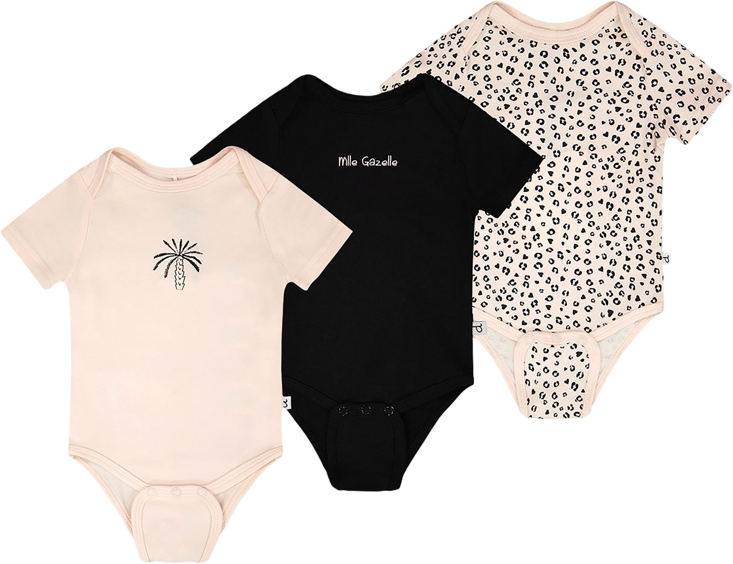 Product image for Evolutive Organic Cotton Jersey 3 Pack Onesie - Baby Girl