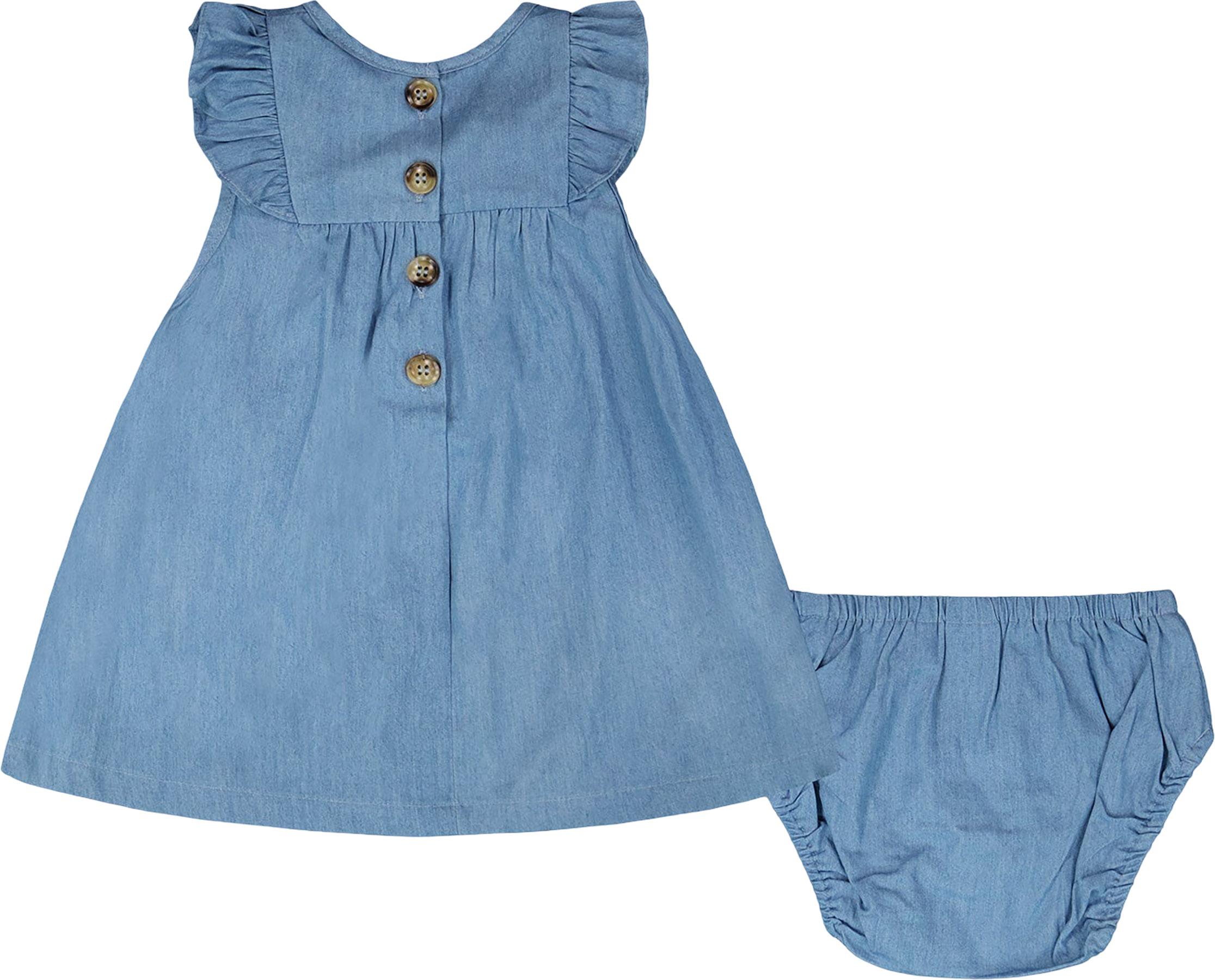 Product gallery image number 2 for product Chambray Dress and Bloomer Set - Baby Girl