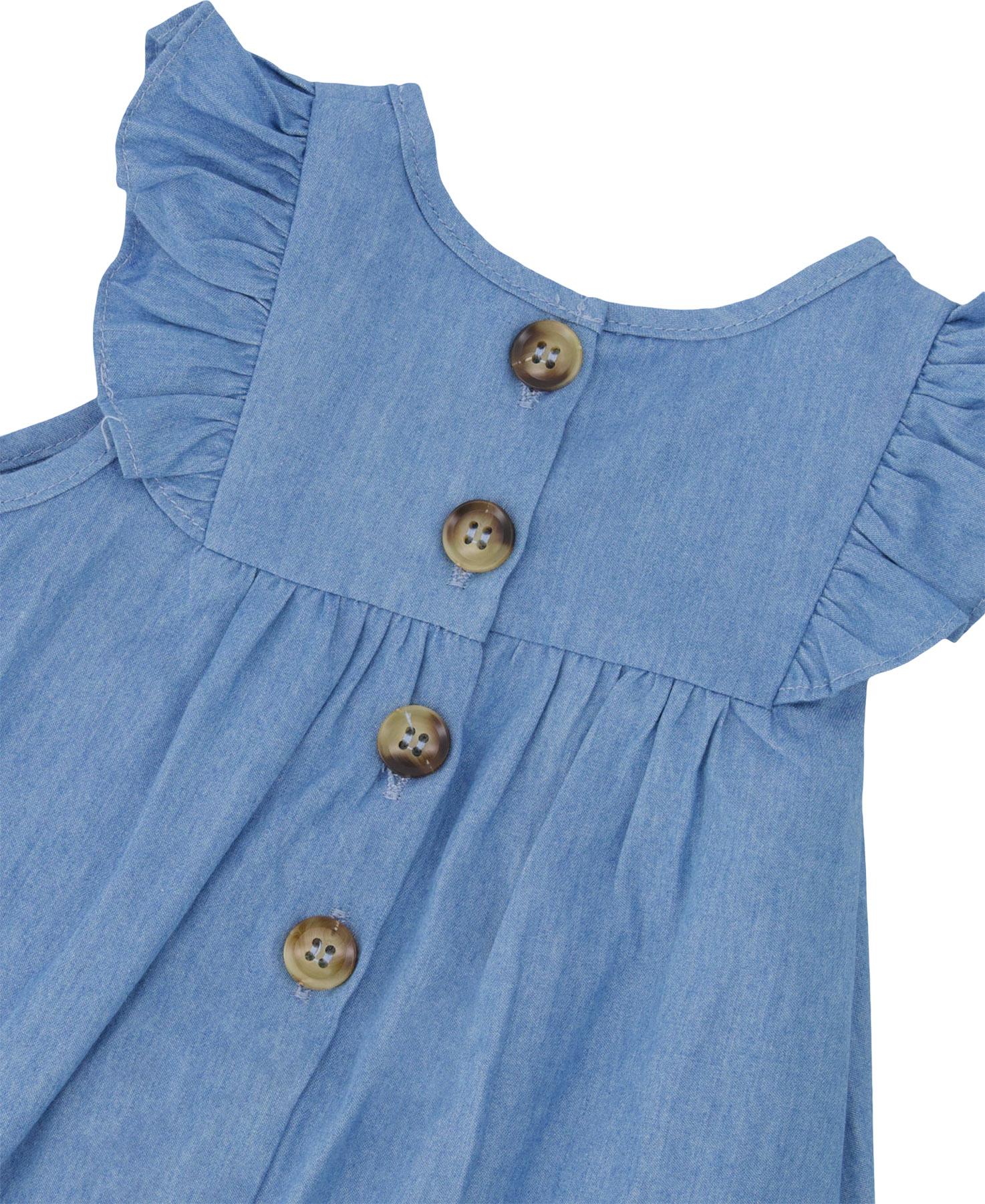 Product gallery image number 3 for product Chambray Dress and Bloomer Set - Baby Girl