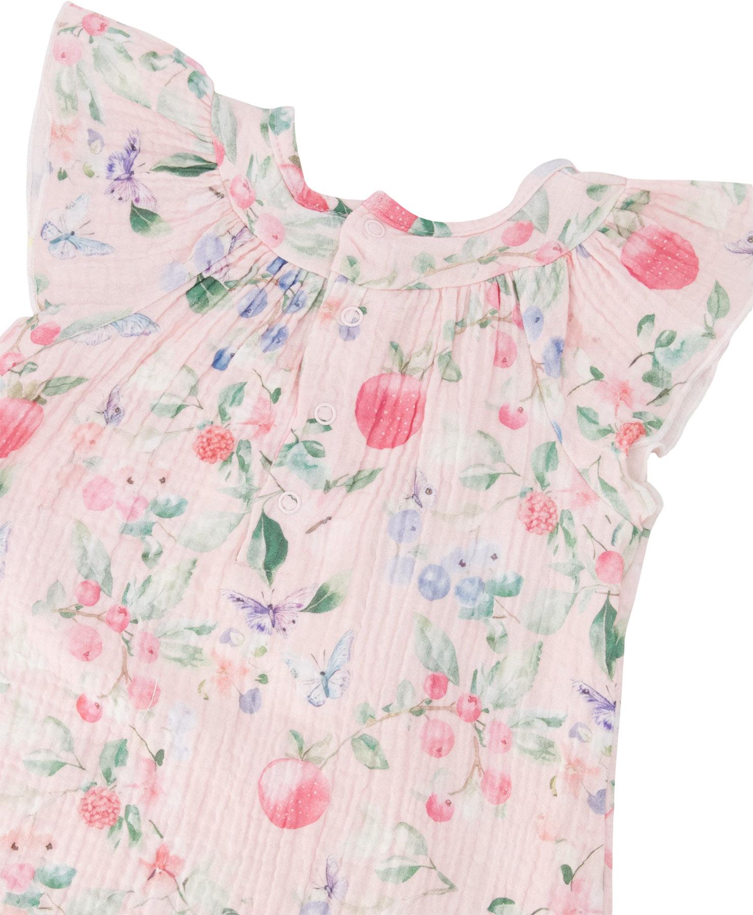 Product gallery image number 3 for product Printed Cotton Muslin Dress and Bloomer Set - Baby Girl