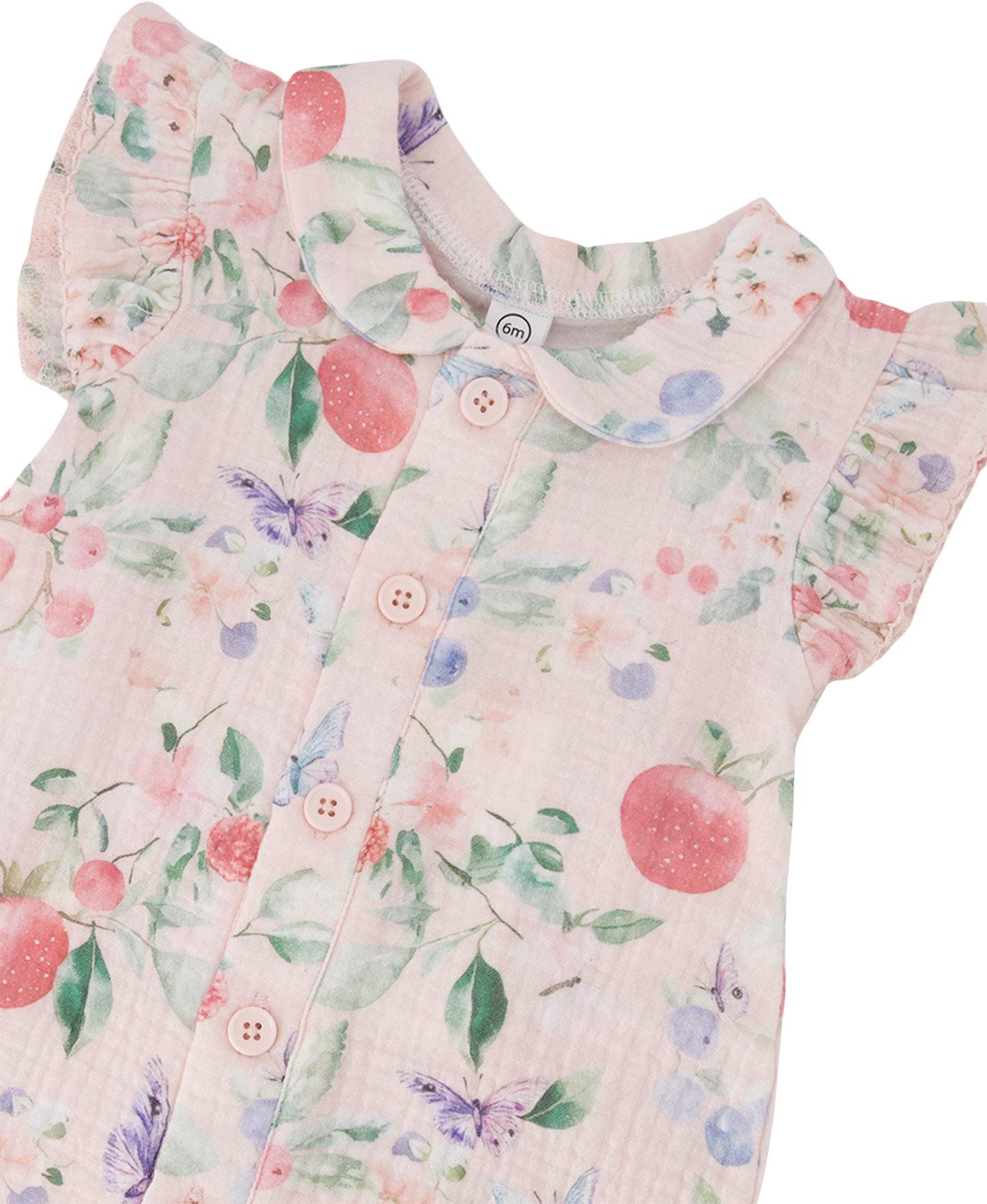 Product gallery image number 2 for product Printed Cotton Muslin Romper - Baby Girl