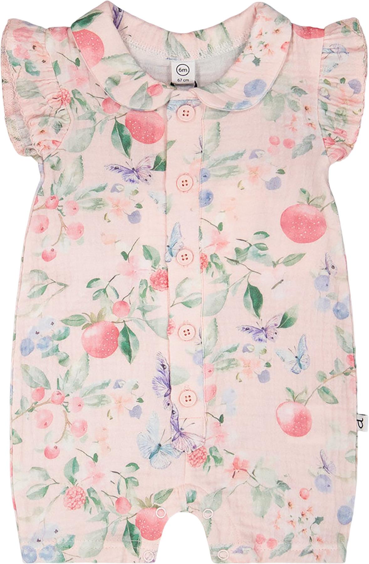 Product image for Printed Cotton Muslin Romper - Baby Girl