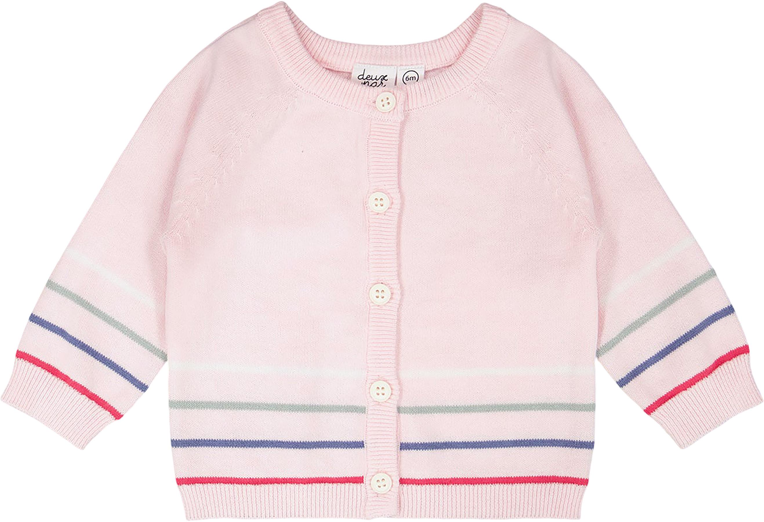 Product image for Cotton Knit Striped Button Front Cardigan - Baby Girl
