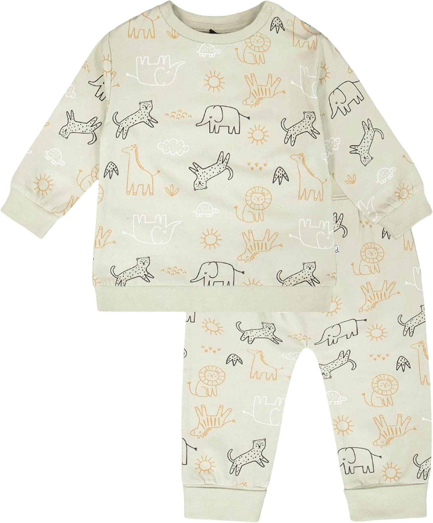 Product image for Printed Organic Cotton Jersey Sweater and Pant Set - Baby Boy
