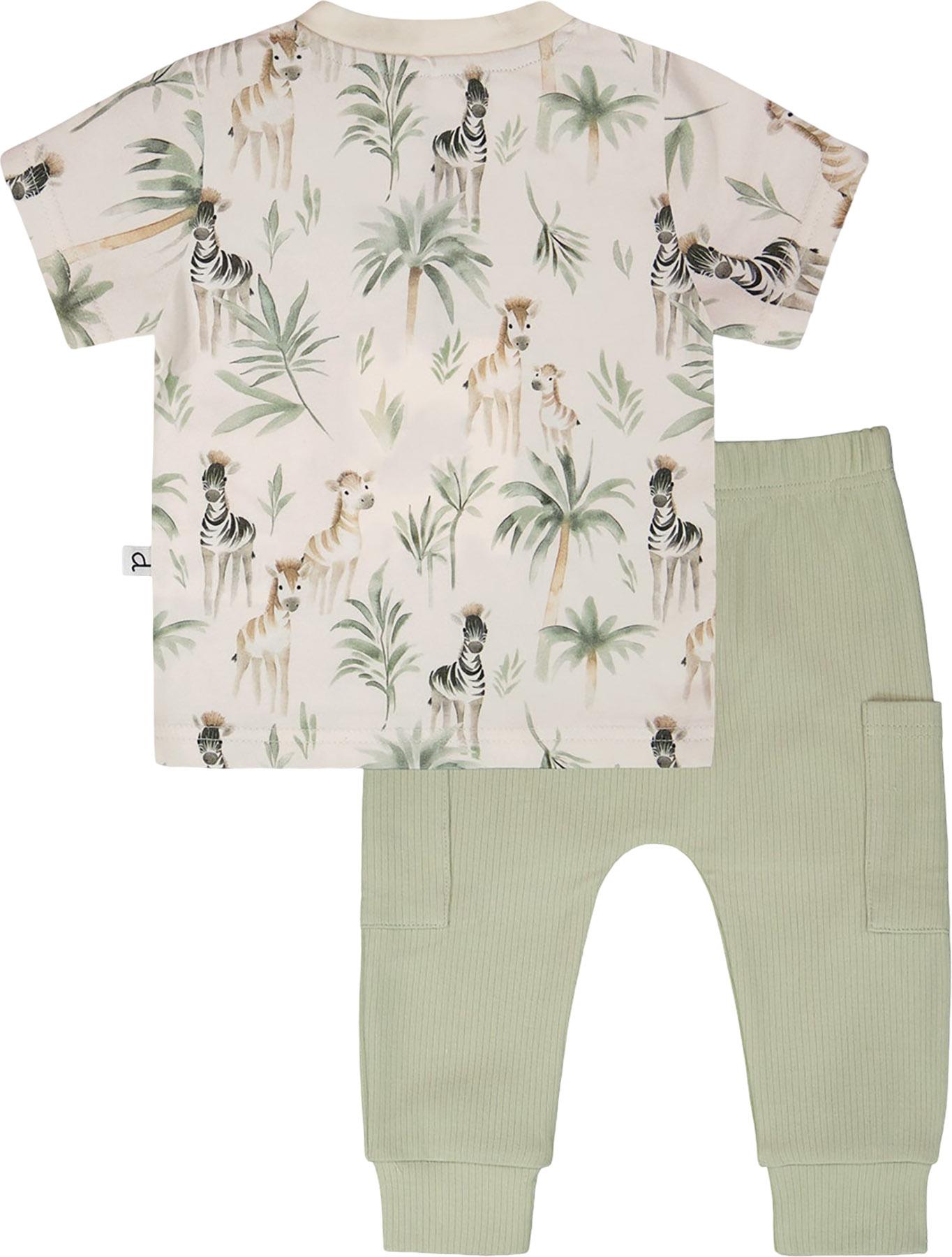 Product gallery image number 2 for product Printed Organic Cotton Jersey T-Shirt and Cotton Rib Pant Set - Baby Boy