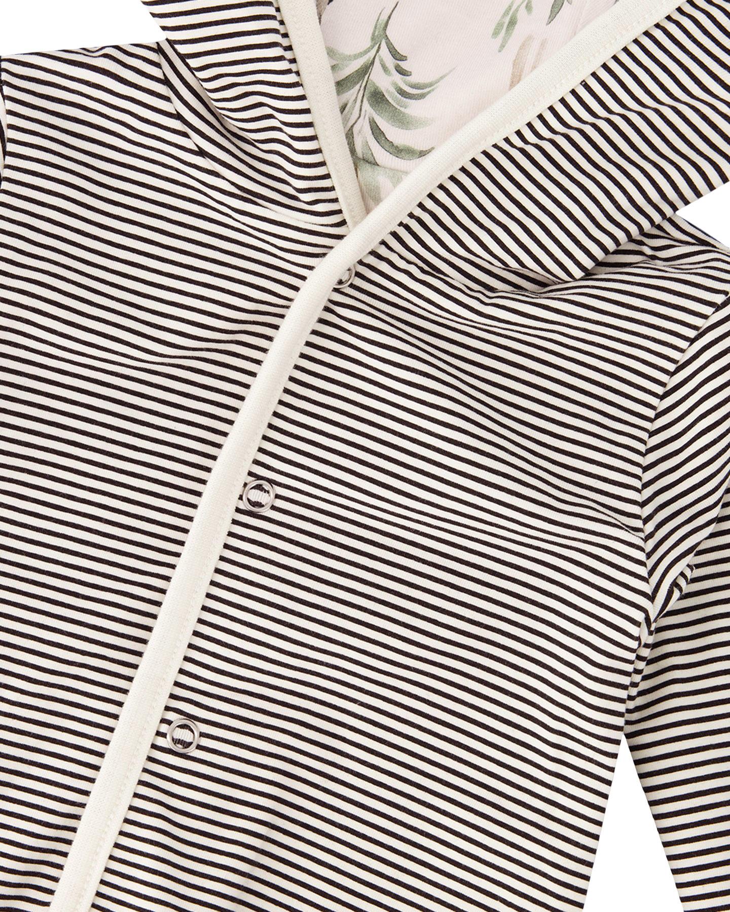 Product gallery image number 4 for product Printed Organic Cotton Jersey Reversible Hooded Jacket - Baby Boy