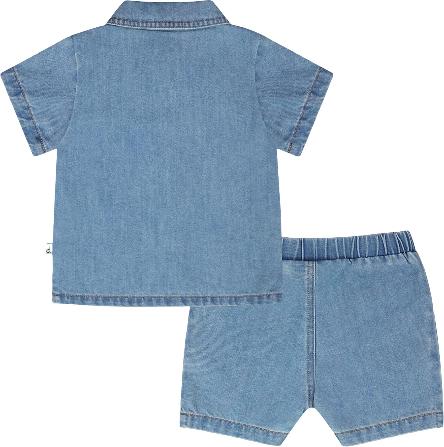 Product gallery image number 4 for product Chambray Shirt and Shorts Set - Baby Boy