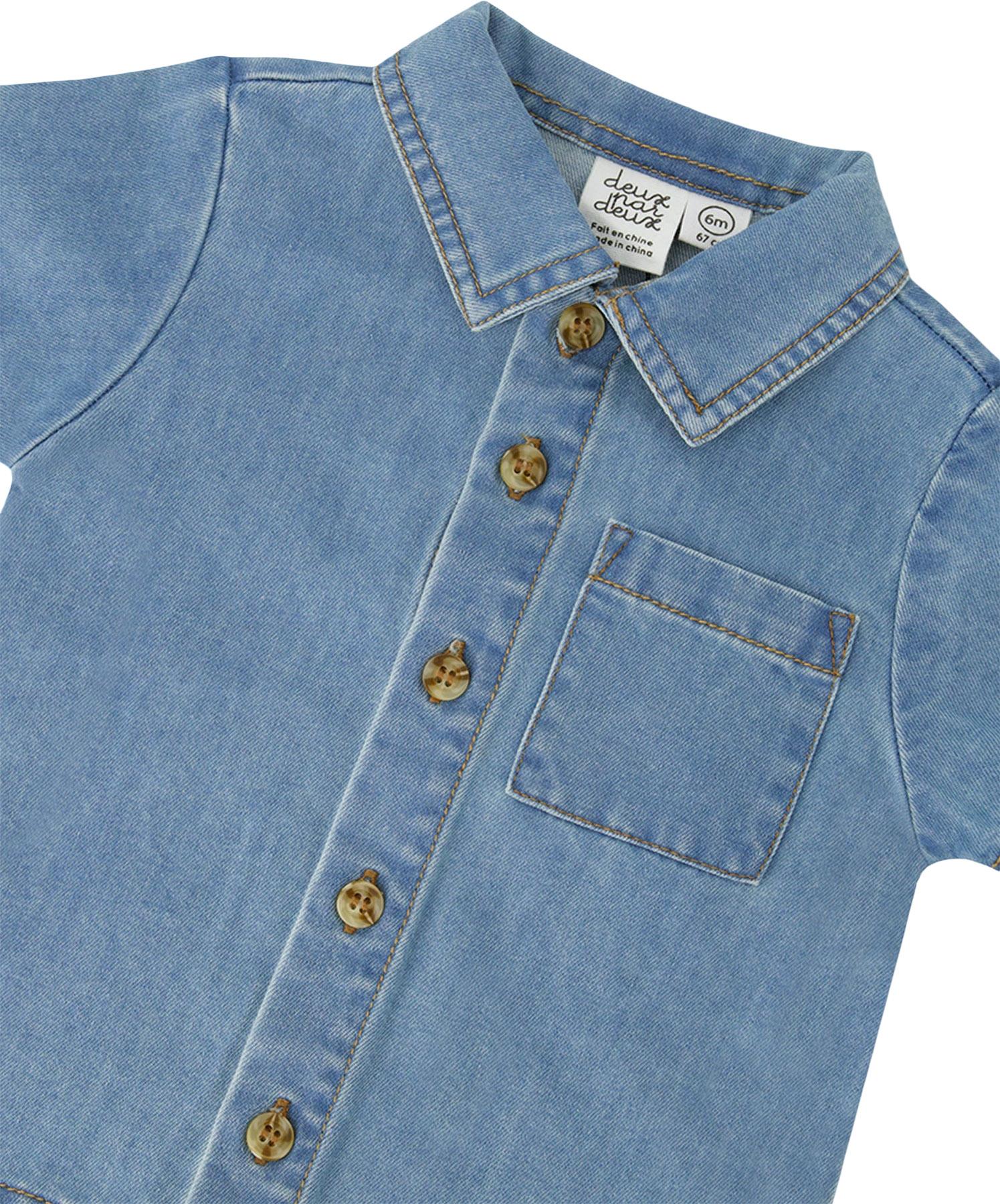 Product gallery image number 3 for product Chambray Shirt and Shorts Set - Baby Boy