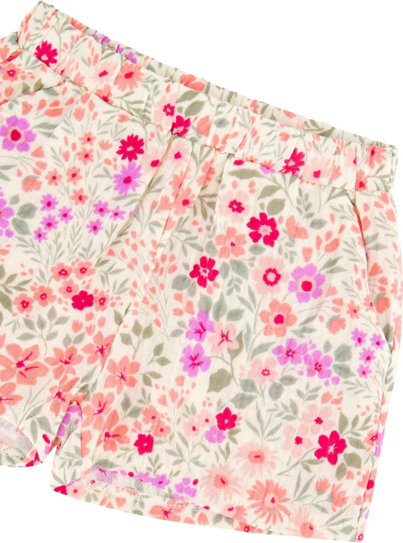 Product gallery image number 4 for product Printed Muslin Tank Top with Smocking and Shorts Set - Little Girl